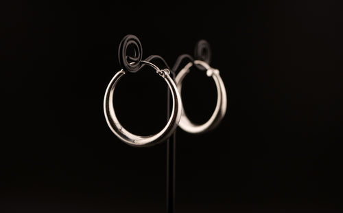 Boucles d'oreilles HERA - Laiton argenté