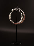 Boucles d'oreilles ISARA - Laiton argenté