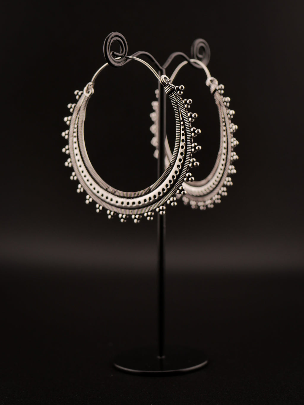 Boucles d'oreilles RAJASTANI - Laiton argenté