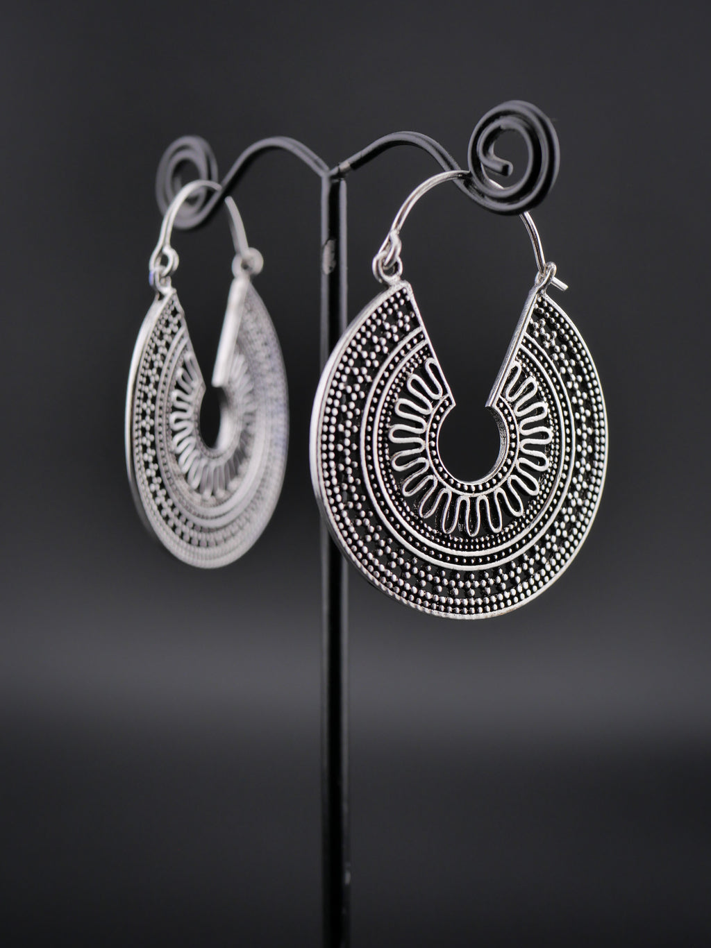 Boucles d'oreilles SOLAYA - Laiton argenté