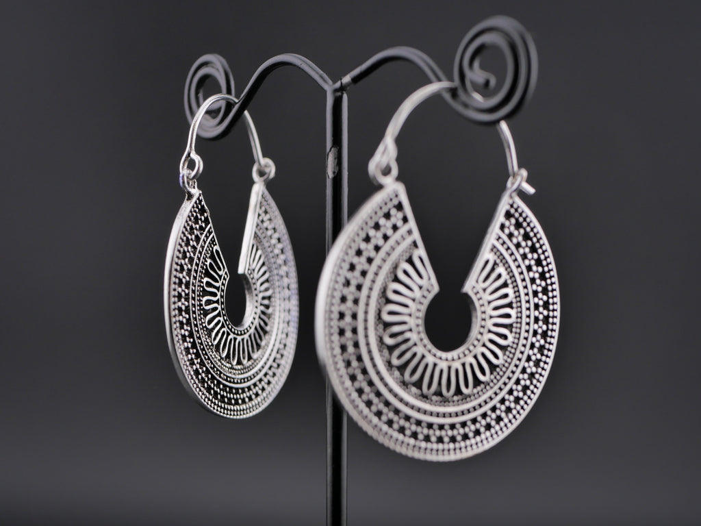 Boucles d'oreilles SOLAYA - Laiton argenté
