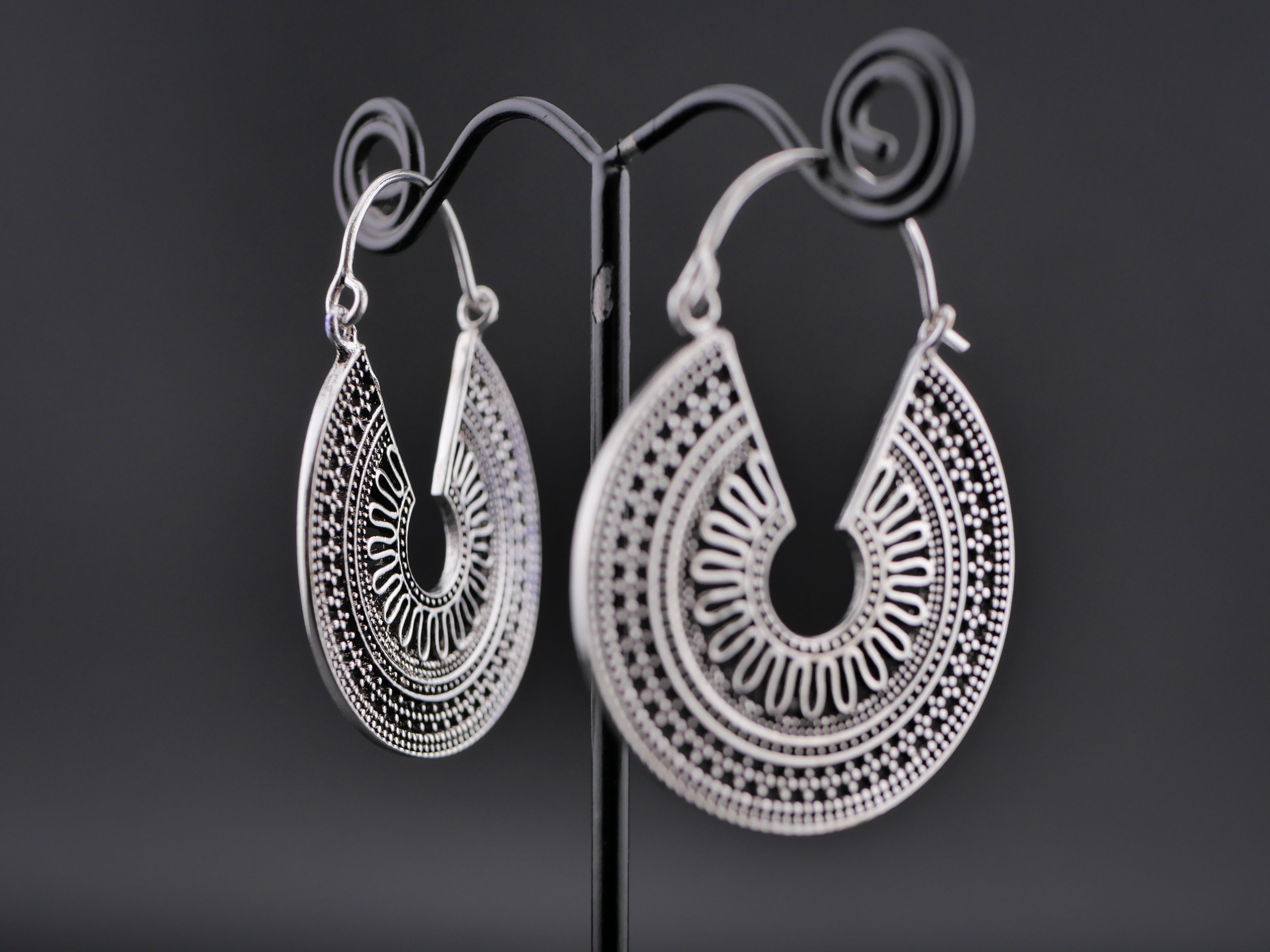 Boucles d'oreilles SOLAYA - Laiton argenté
