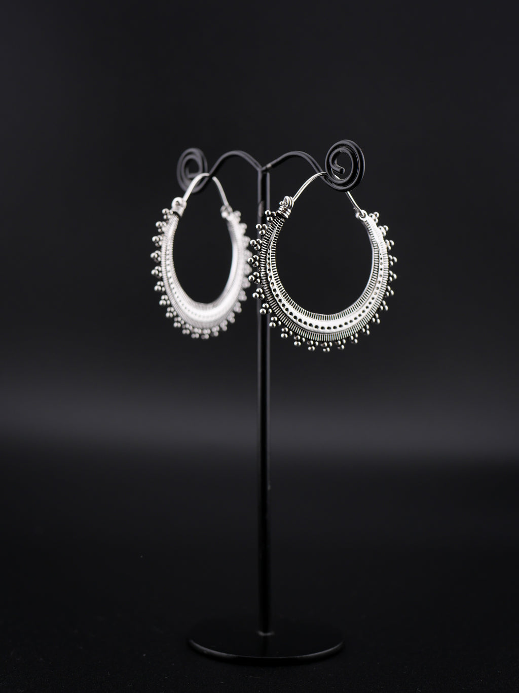 Boucles d'oreilles RAJASTANI - Small - Laiton argenté