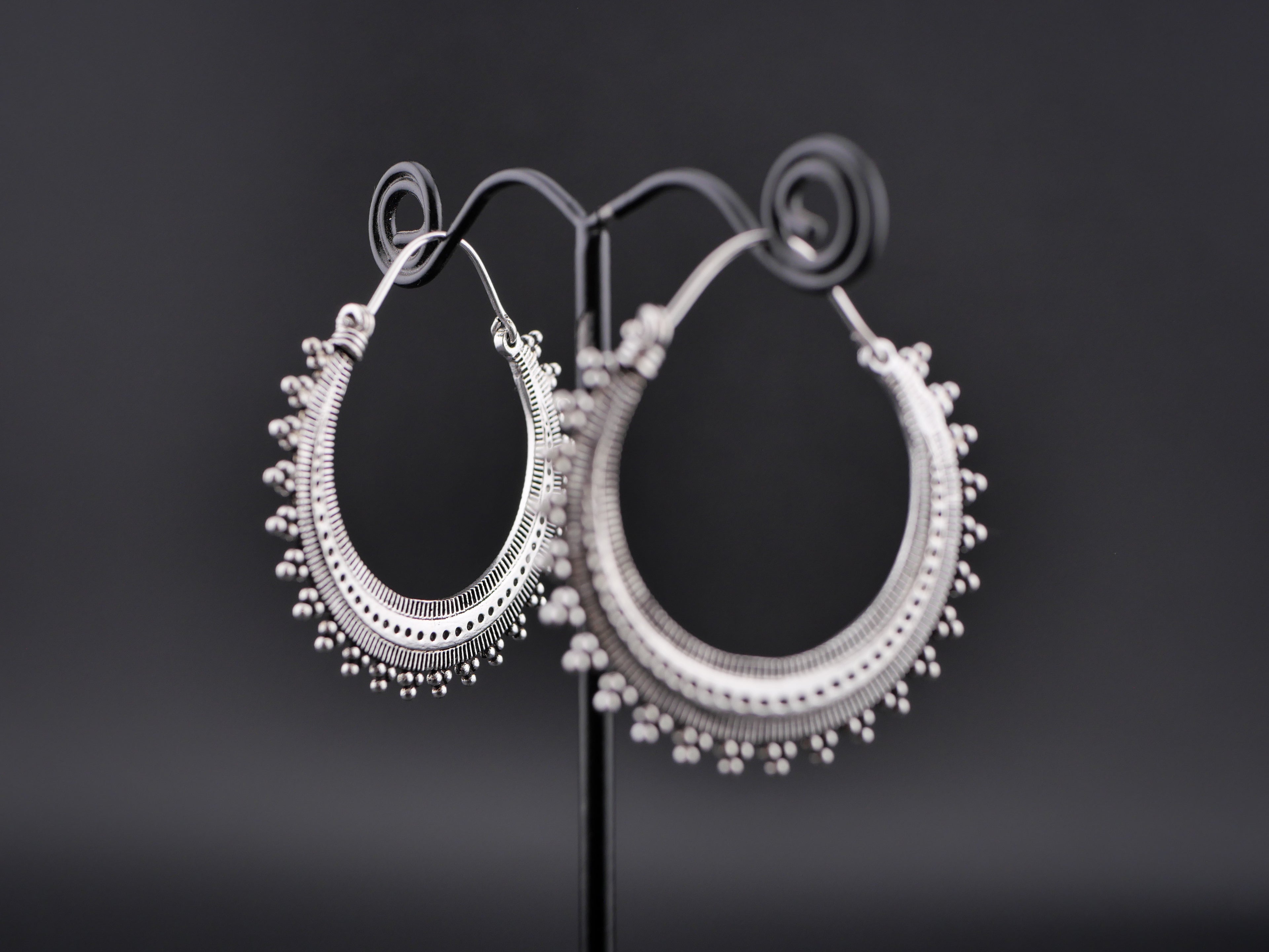 Boucles d'oreilles RAJASTANI - Small - Laiton argenté