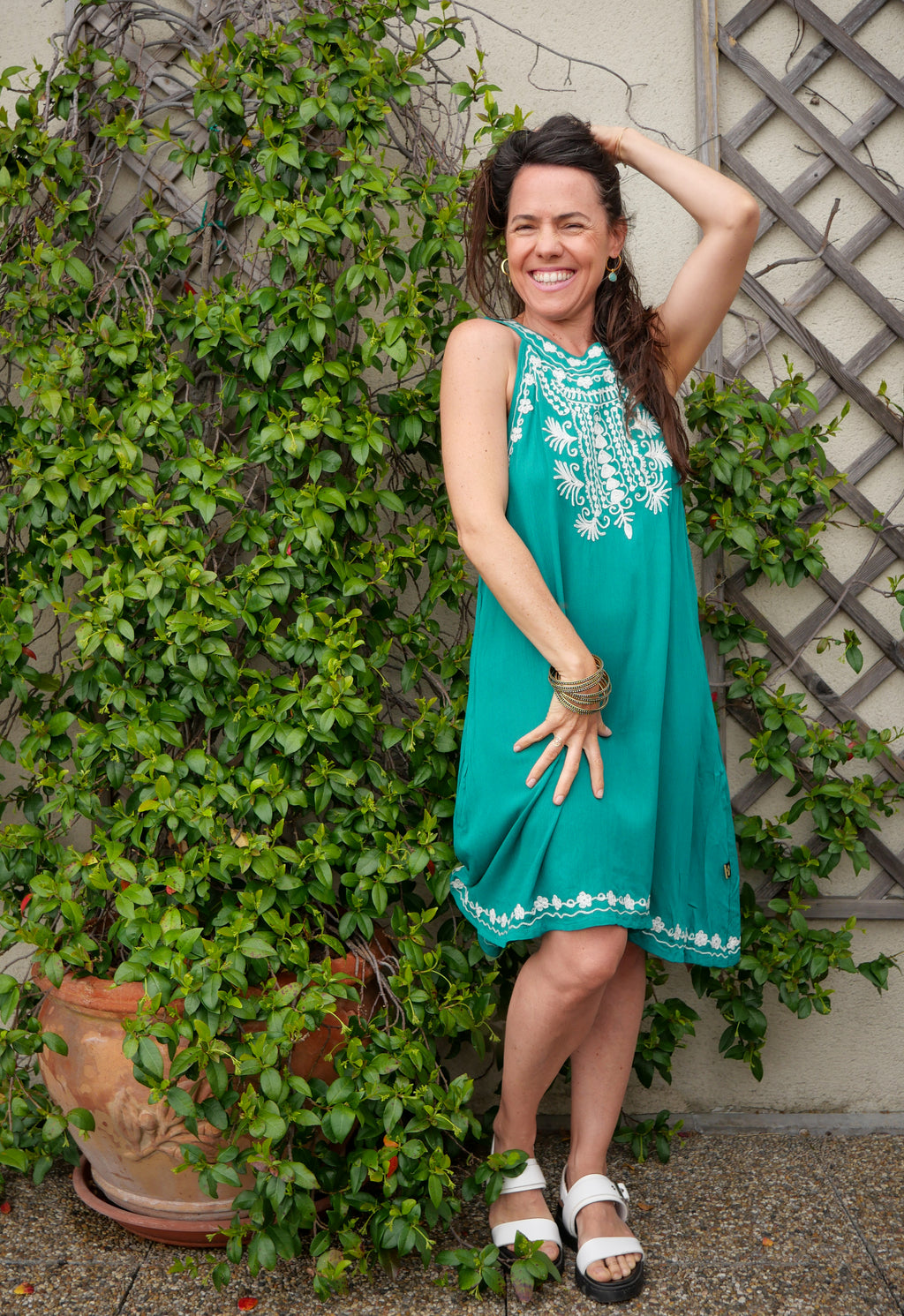 La Robe AMBRE - Bleu Turquoise
