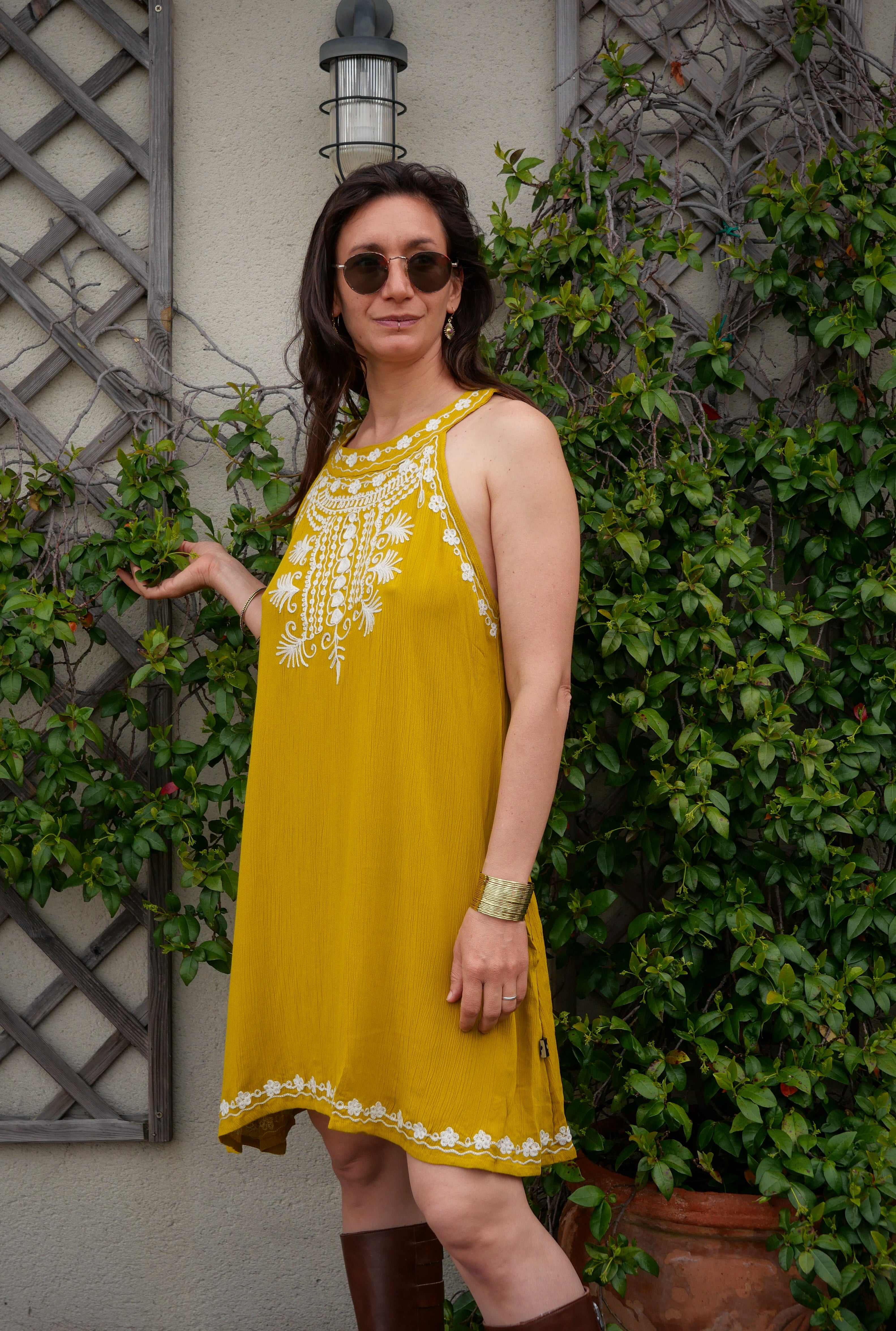 La Robe AMBRE - Jaune Moutarde