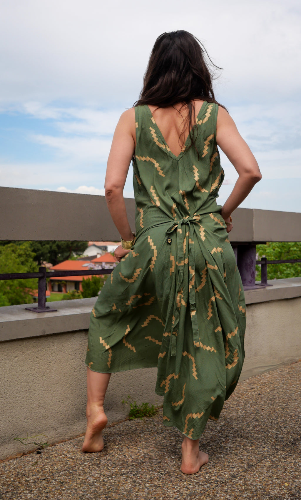 La Robe ZIGZAG - Vert Olive