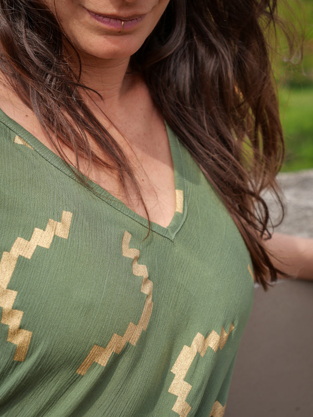 La Robe ZIGZAG - Vert Olive