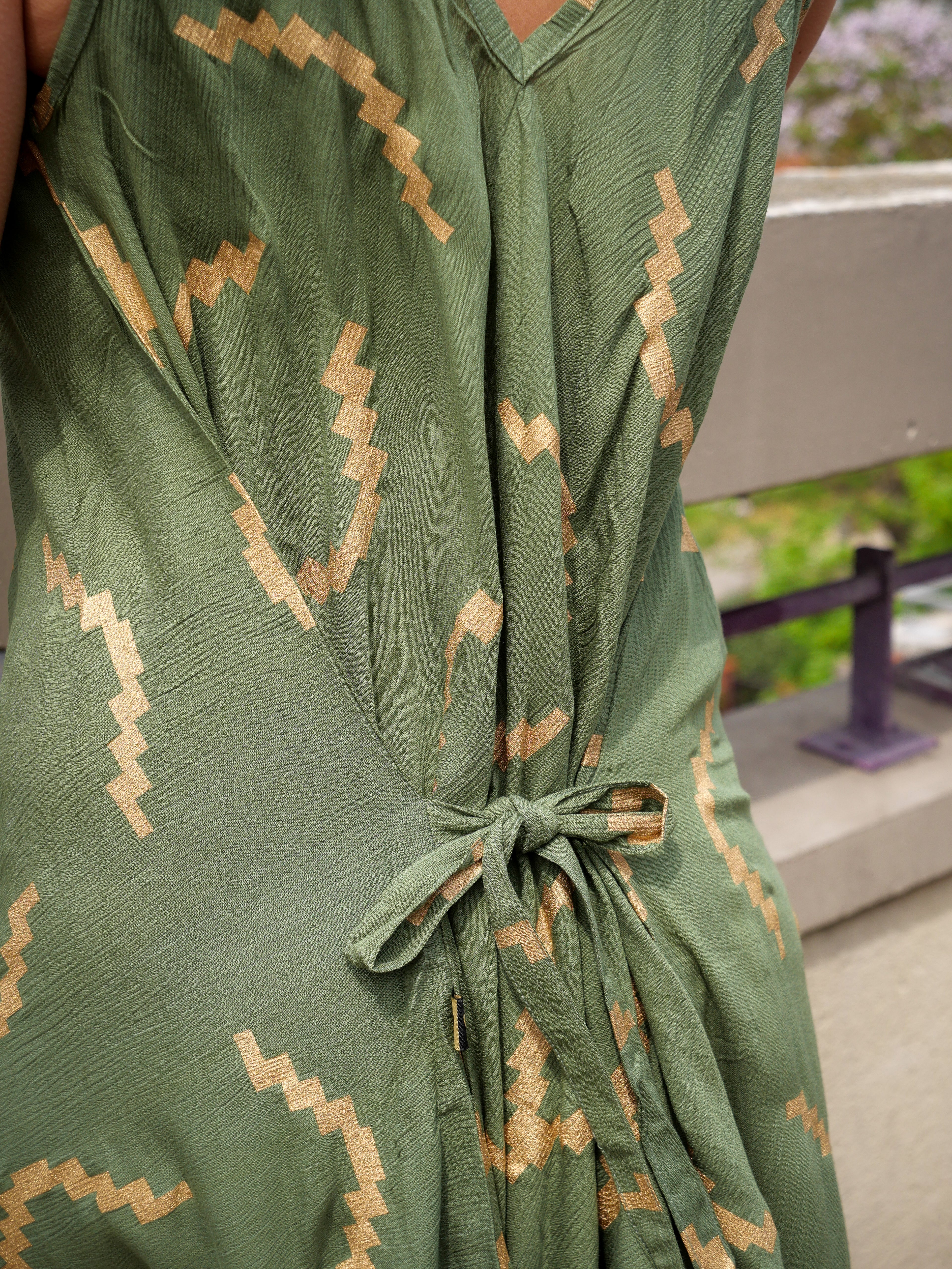 La Robe ZIGZAG - Vert Olive