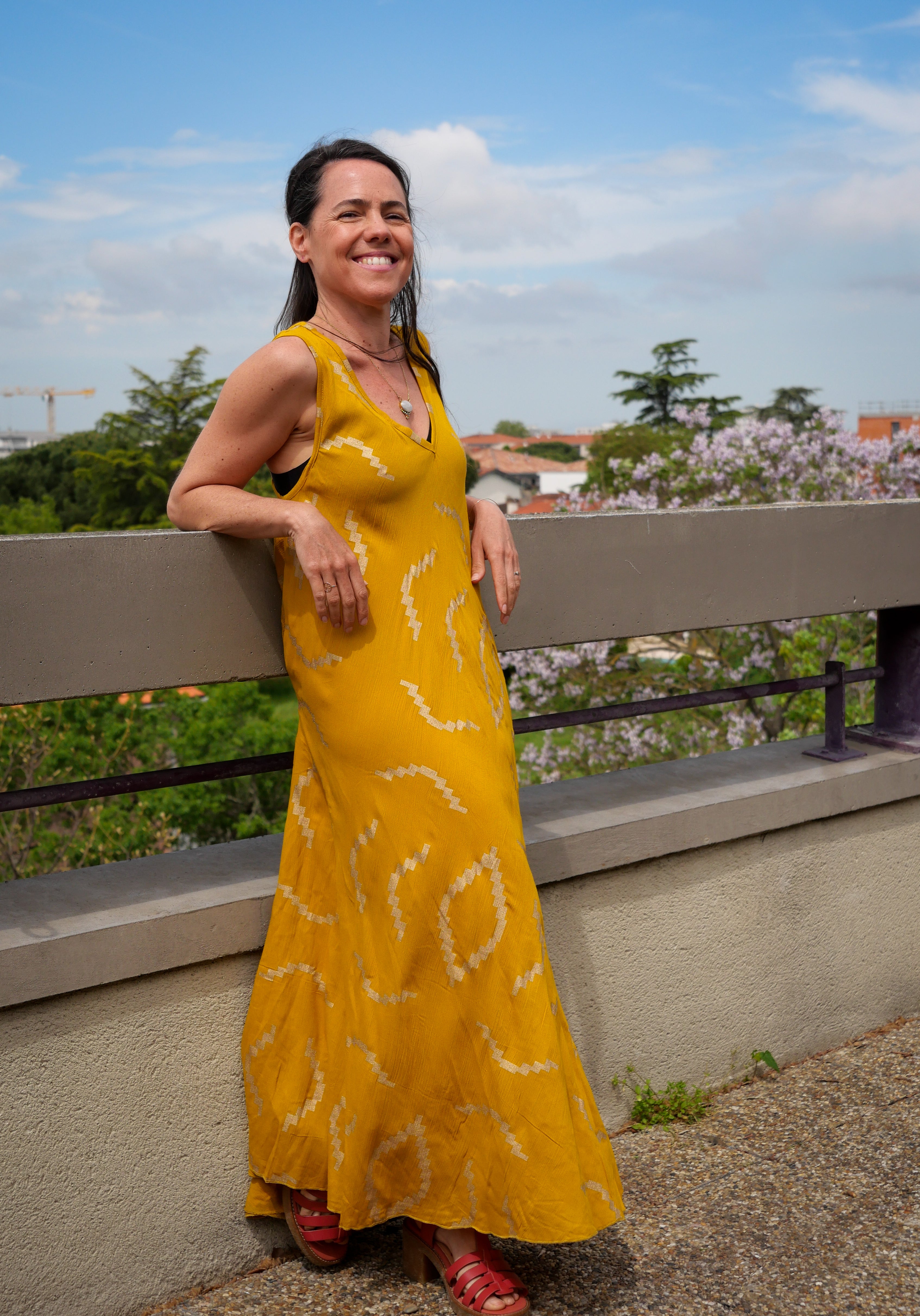 La Robe ZIGZAG - Jaune Safran