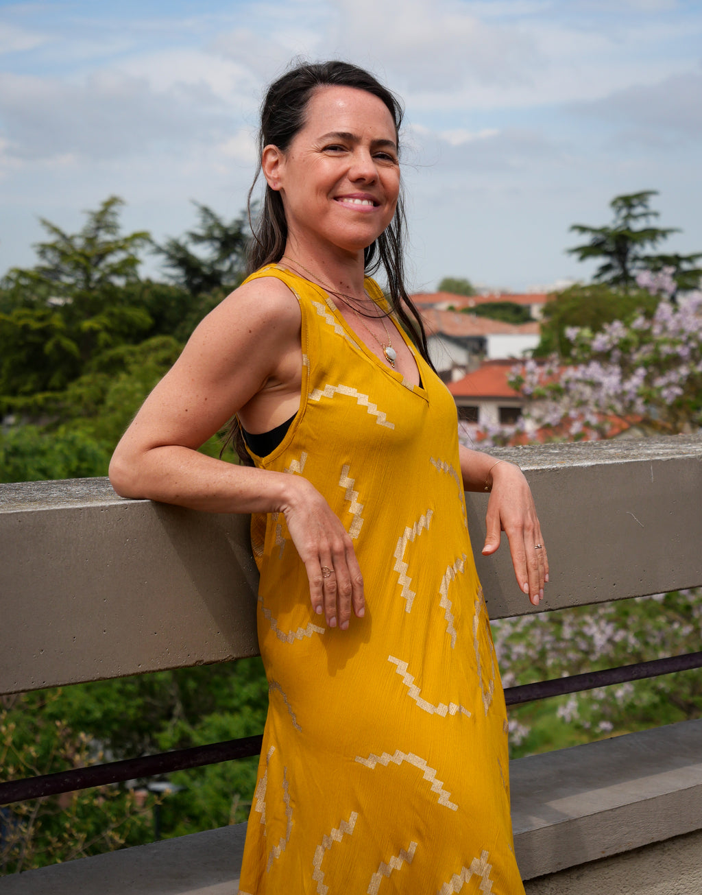 La Robe ZIGZAG - Jaune Safran