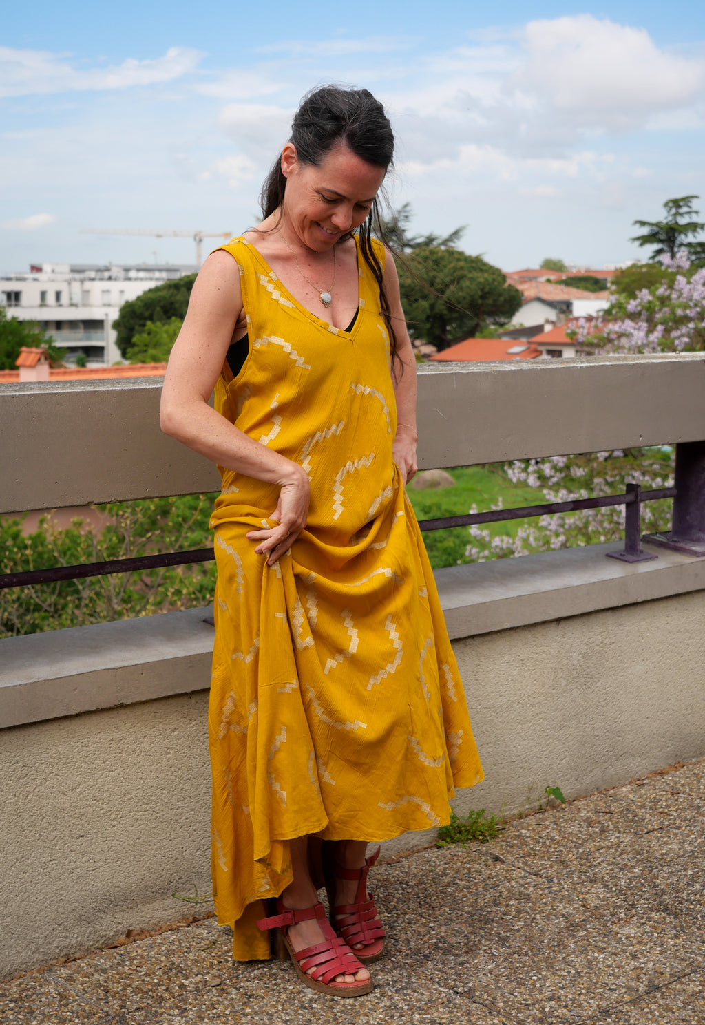 La Robe ZIGZAG - Jaune Safran