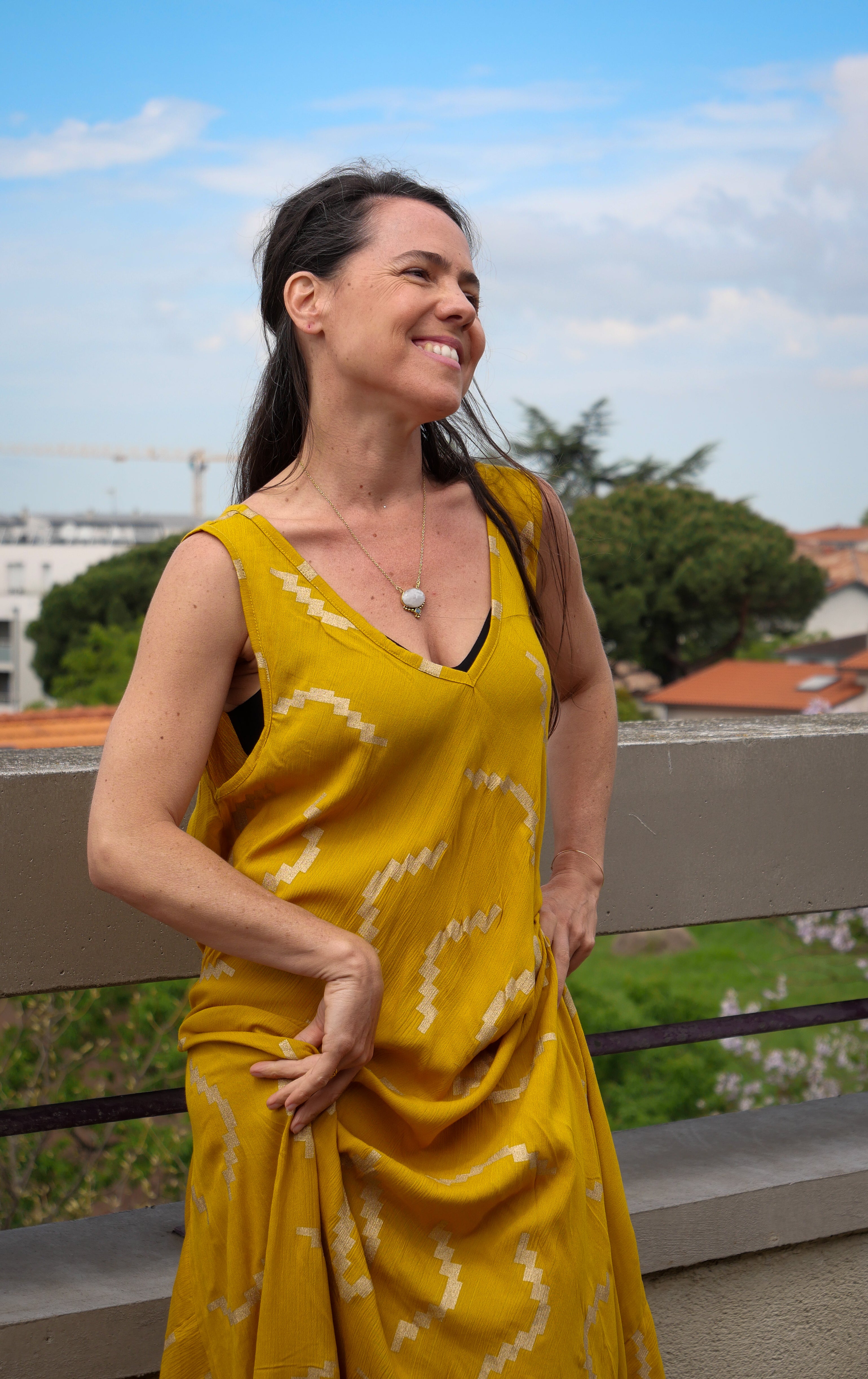 La Robe ZIGZAG - Jaune Safran