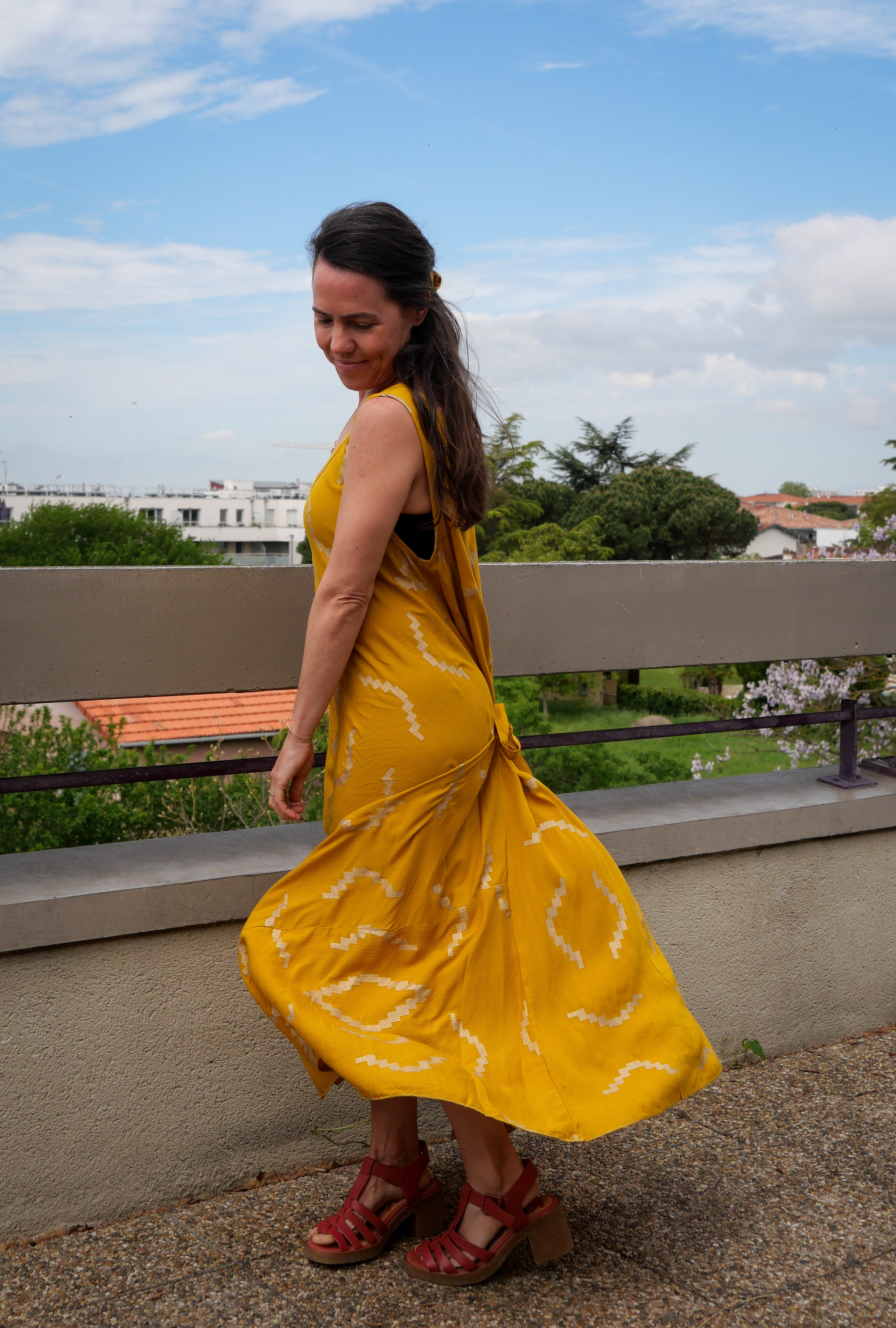 La Robe ZIGZAG - Jaune Safran