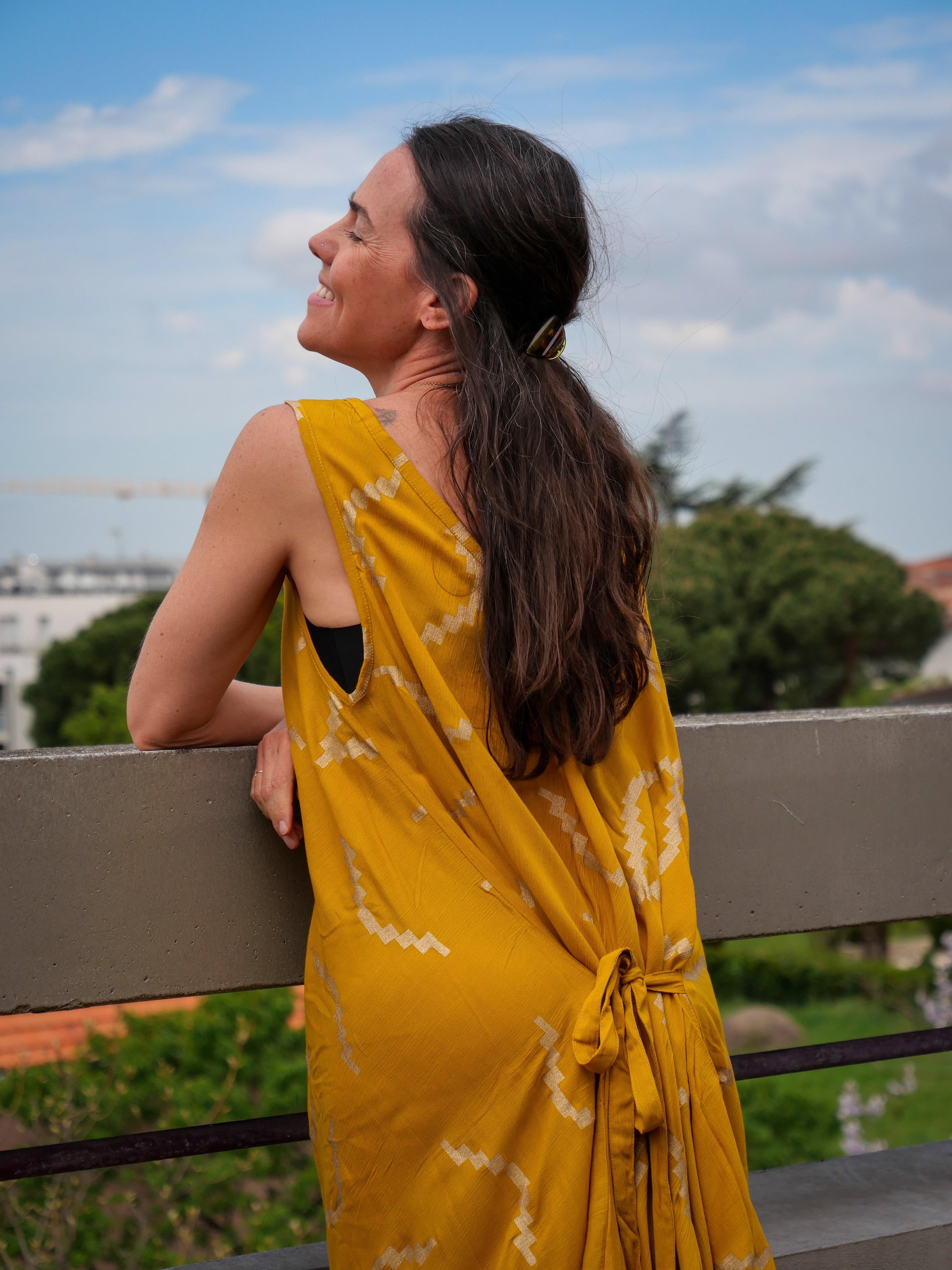 La Robe ZIGZAG - Jaune Safran