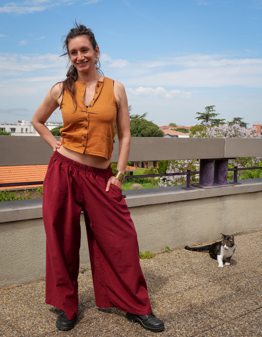 Le Pantalon GOTICA - Prune