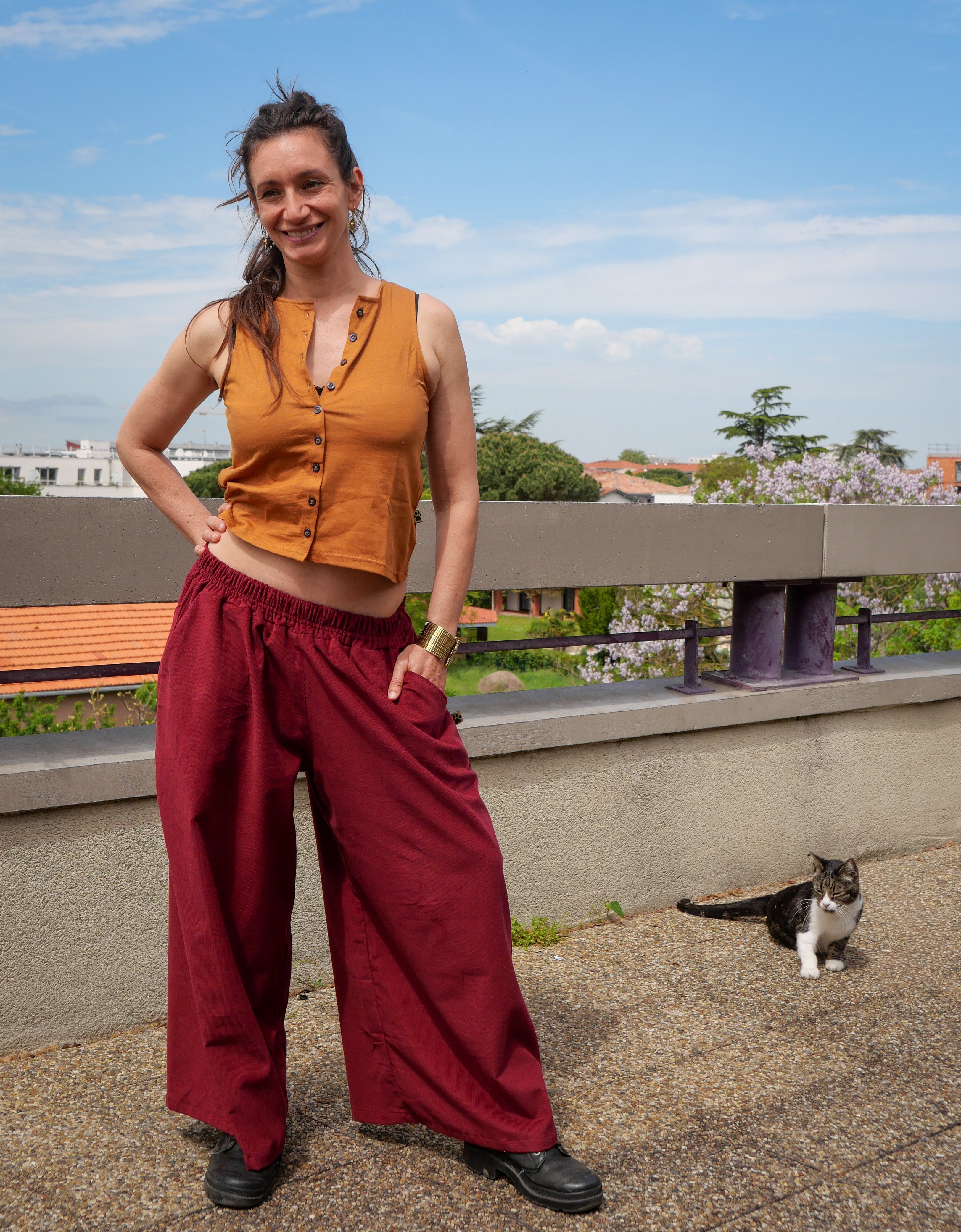 Le Pantalon GOTICA - Prune
