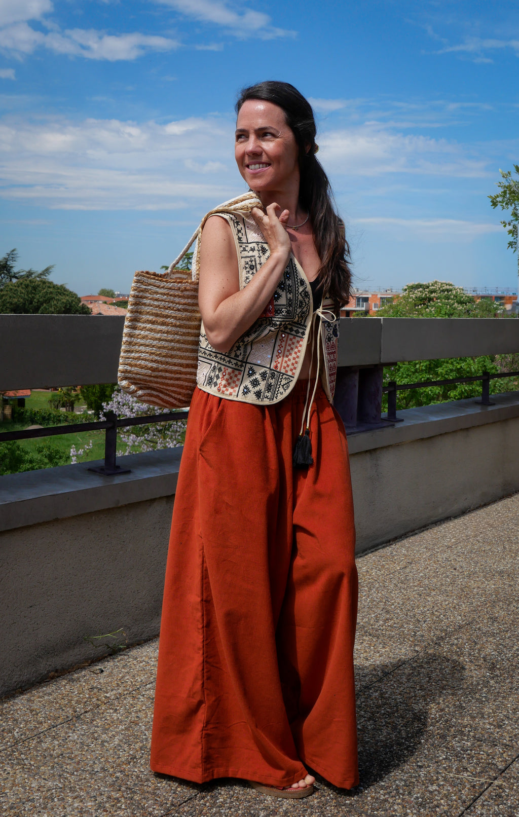 Le Pantalon GOTICA - Brique