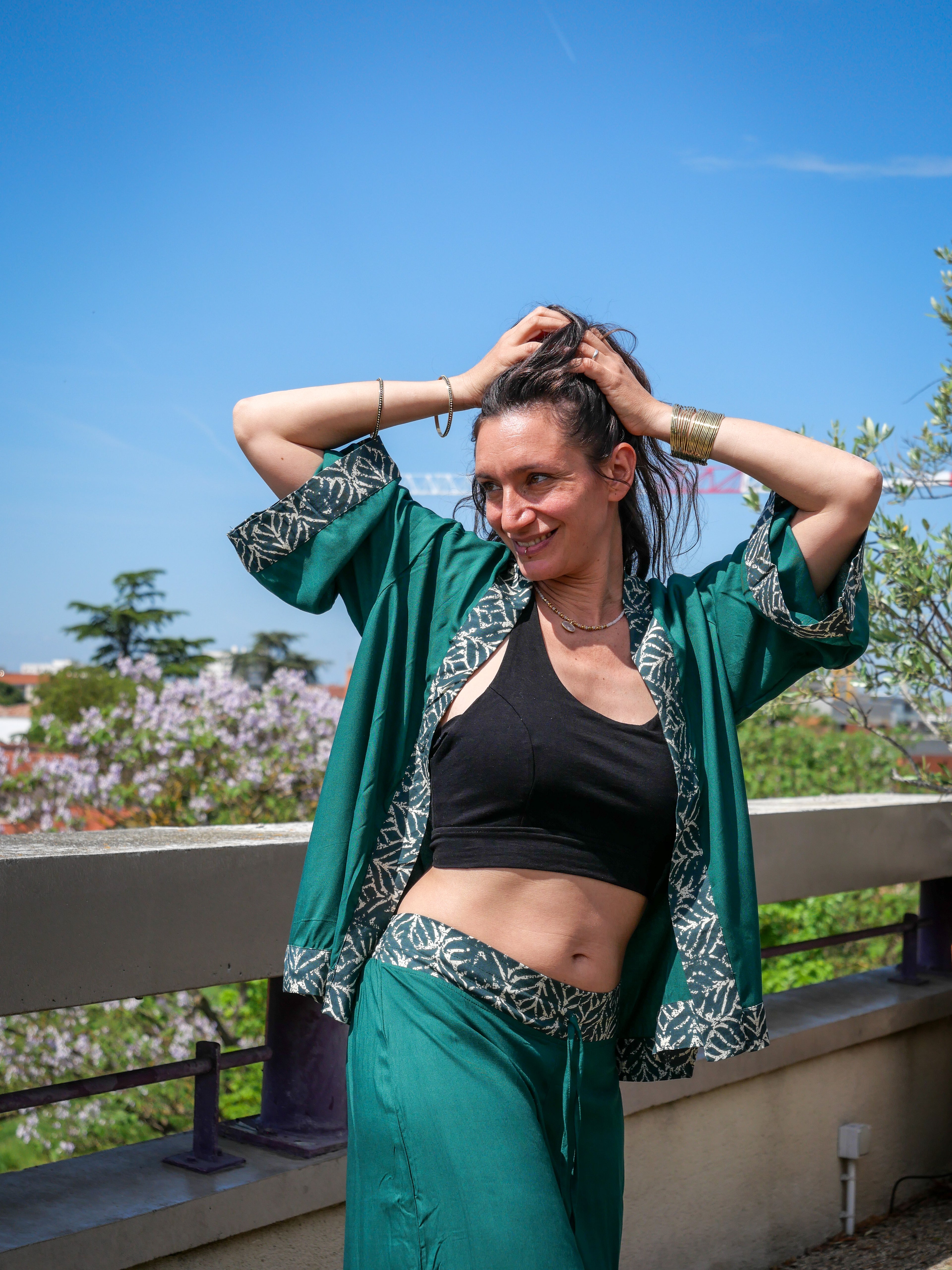 Le KIMONO - Vert Pin