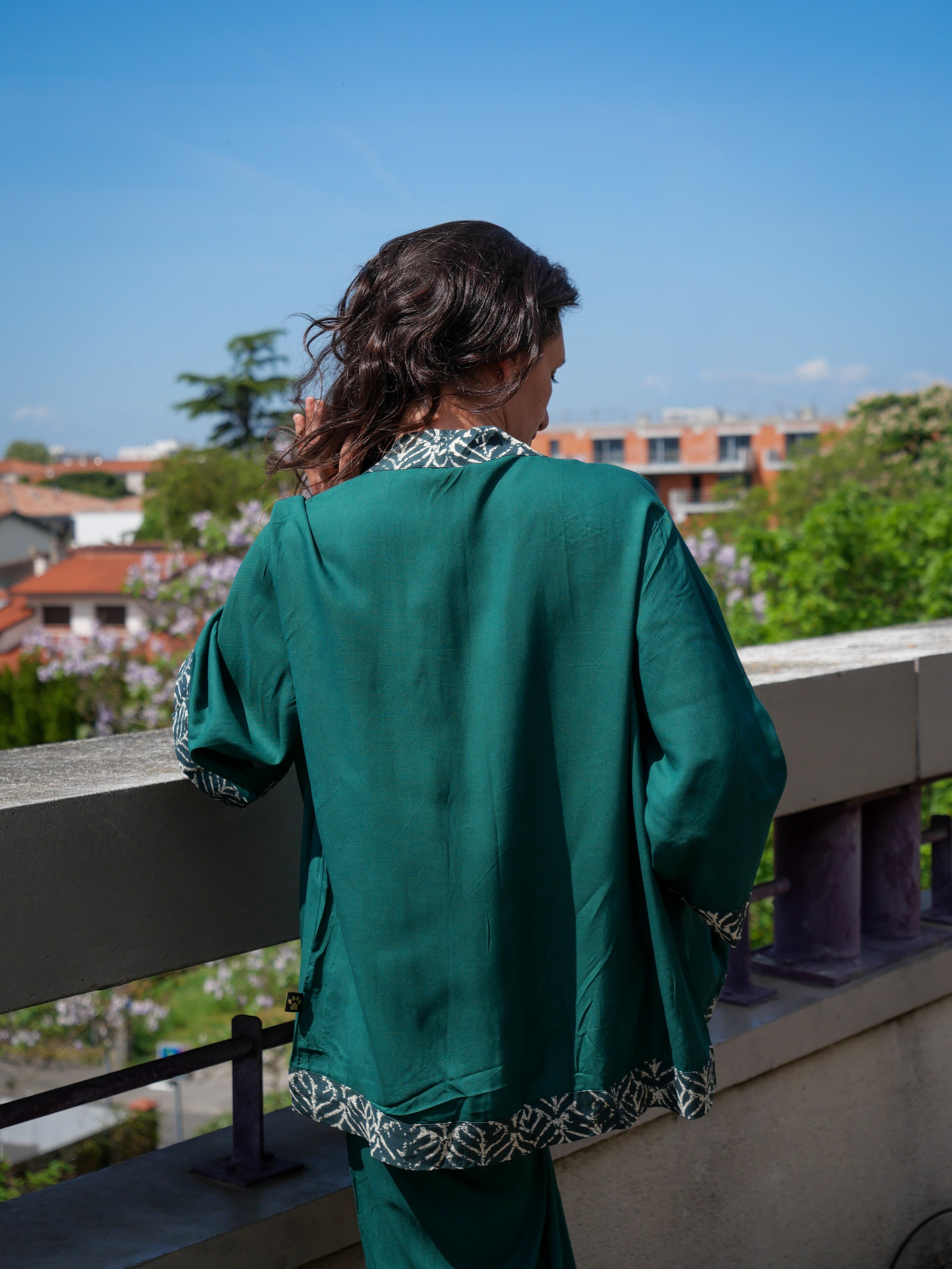 Le KIMONO - Vert Pin