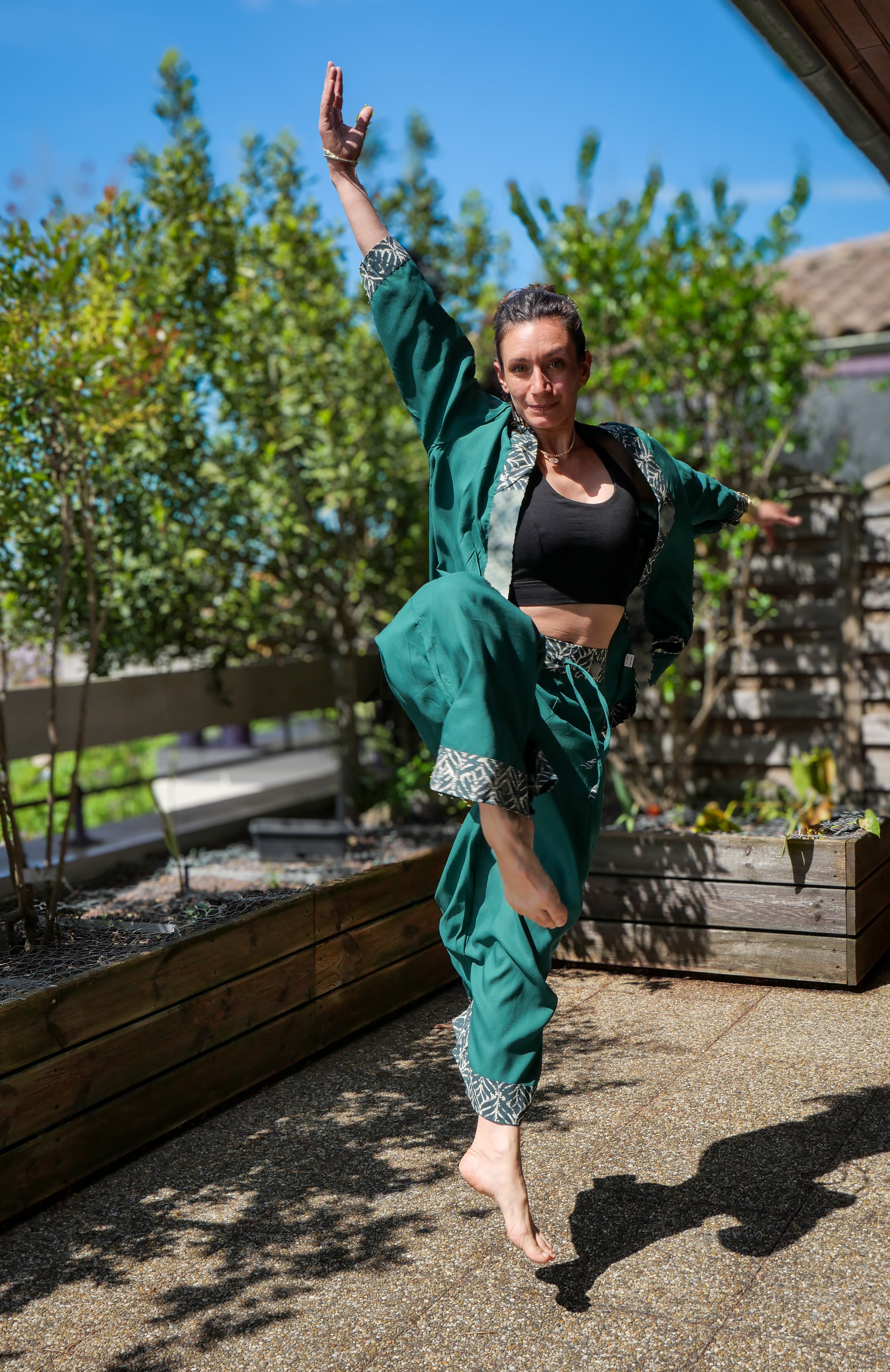 Le Pantalon BLOCK - Vert Pin