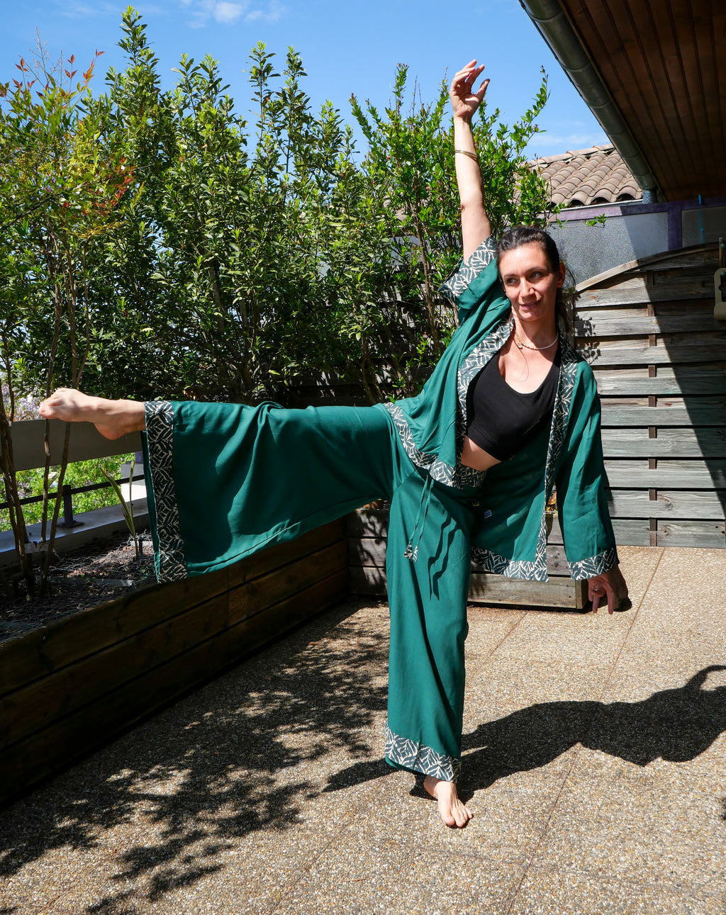 Le KIMONO - Vert Pin