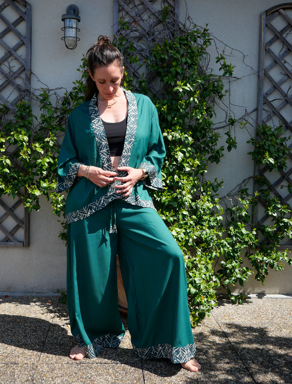 Le Pantalon BLOCK - Vert Pin