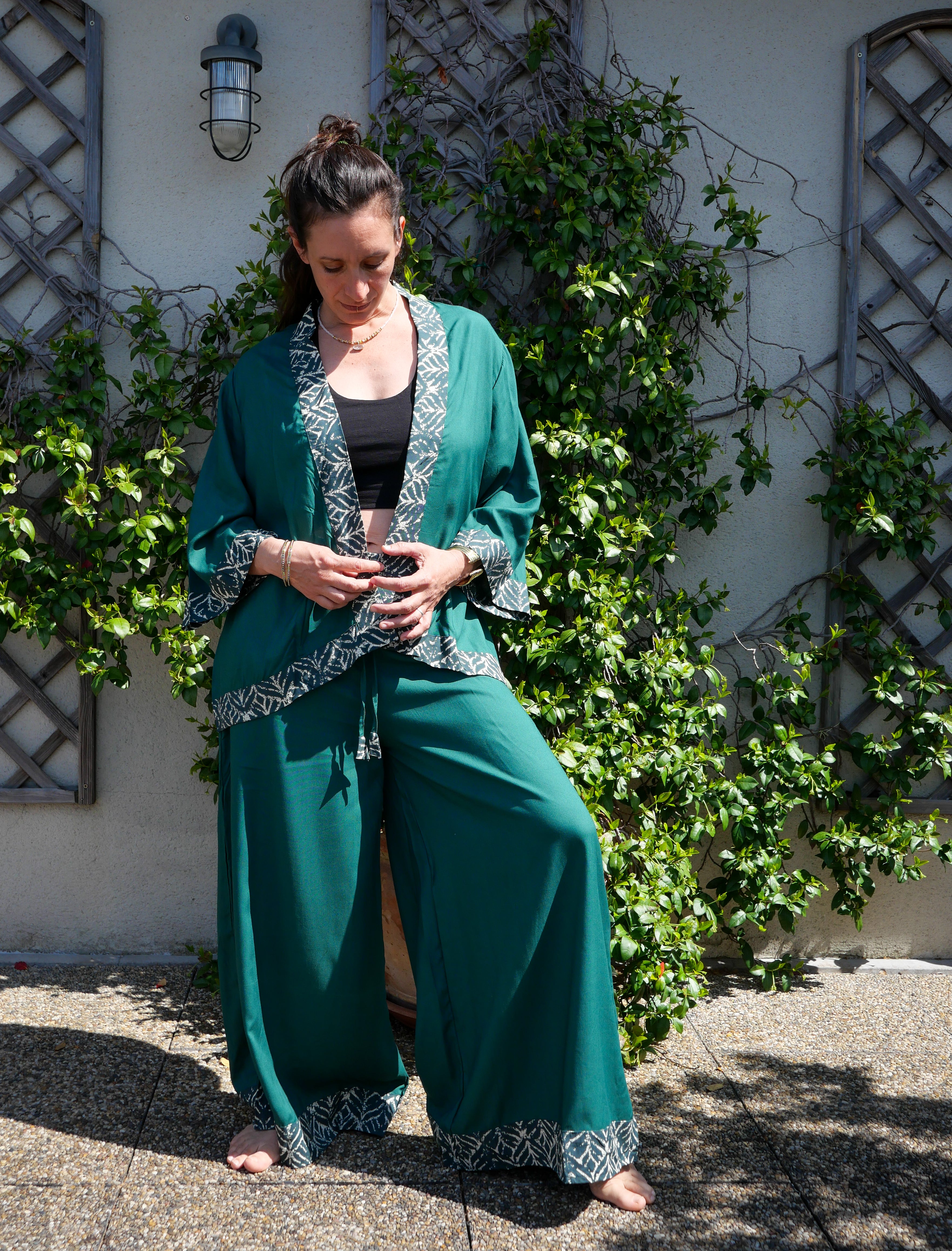 Le Pantalon BLOCK - Vert Pin