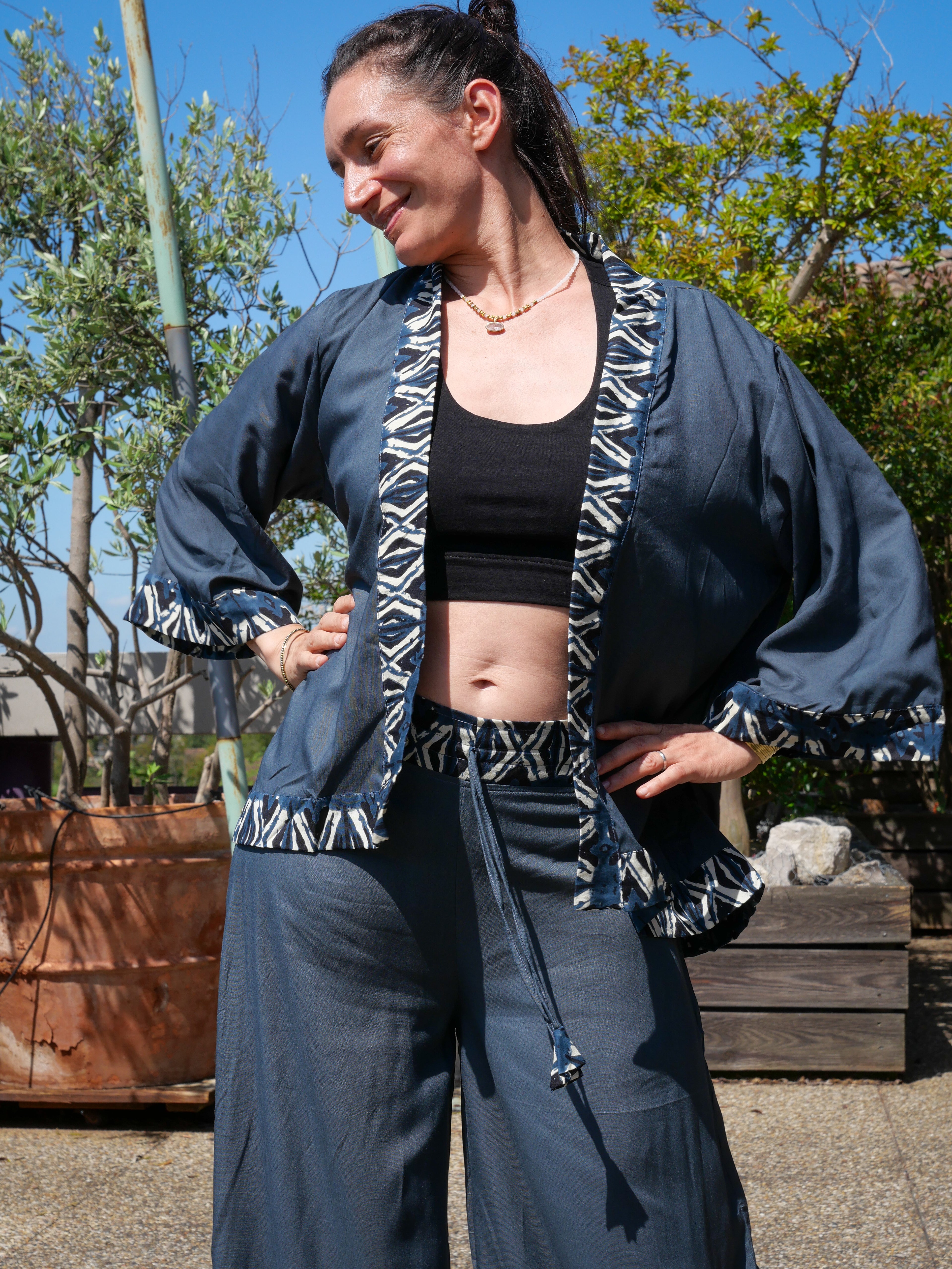 Le KIMONO - Gris Ardoise