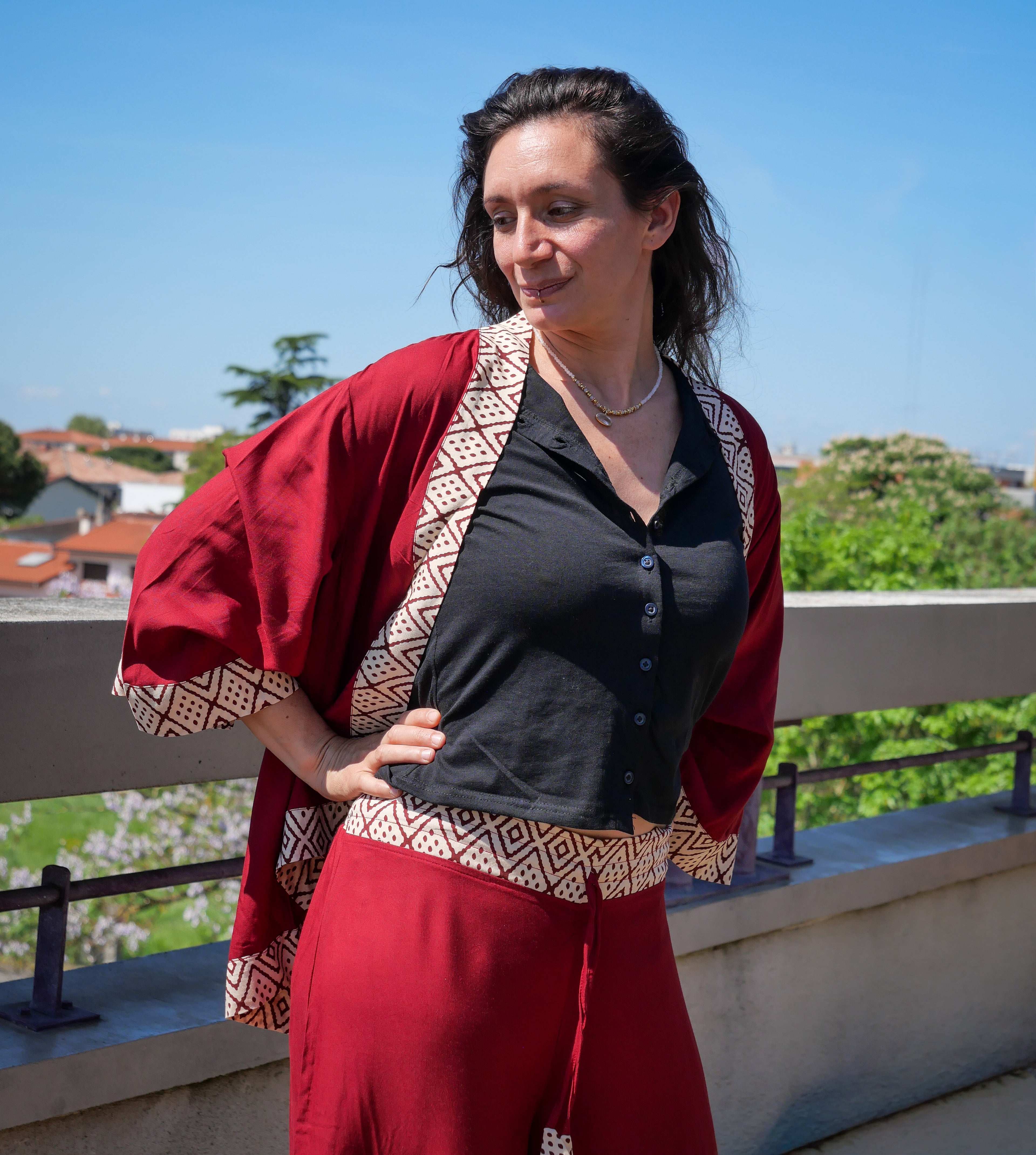 Le KIMONO - Rouge carmin