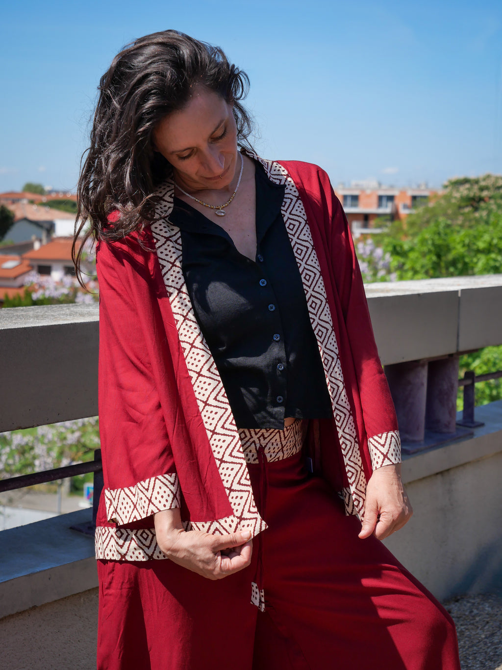 Le KIMONO - Rouge carmin