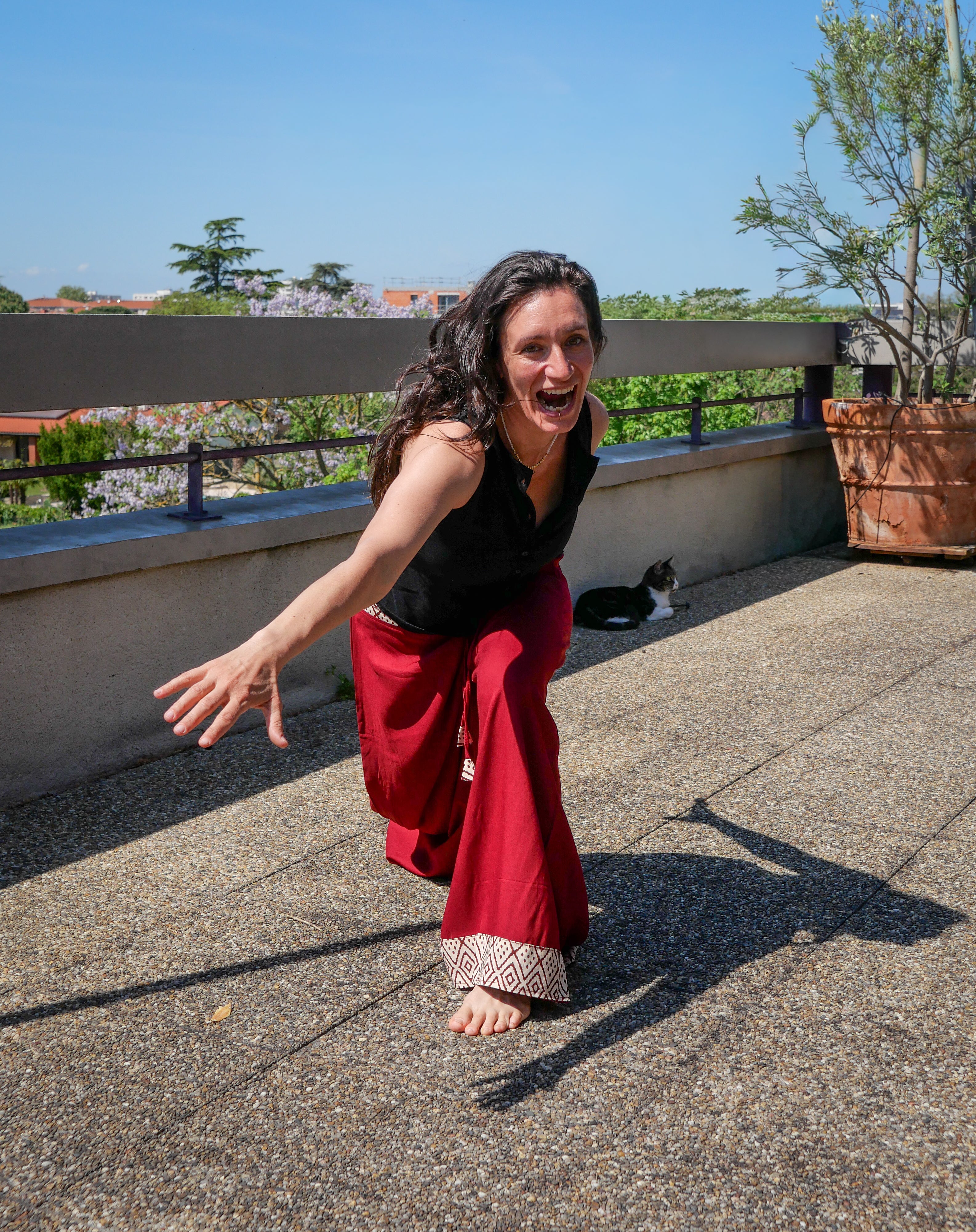 Le Pantalon BLOCK - Rouge Carmin