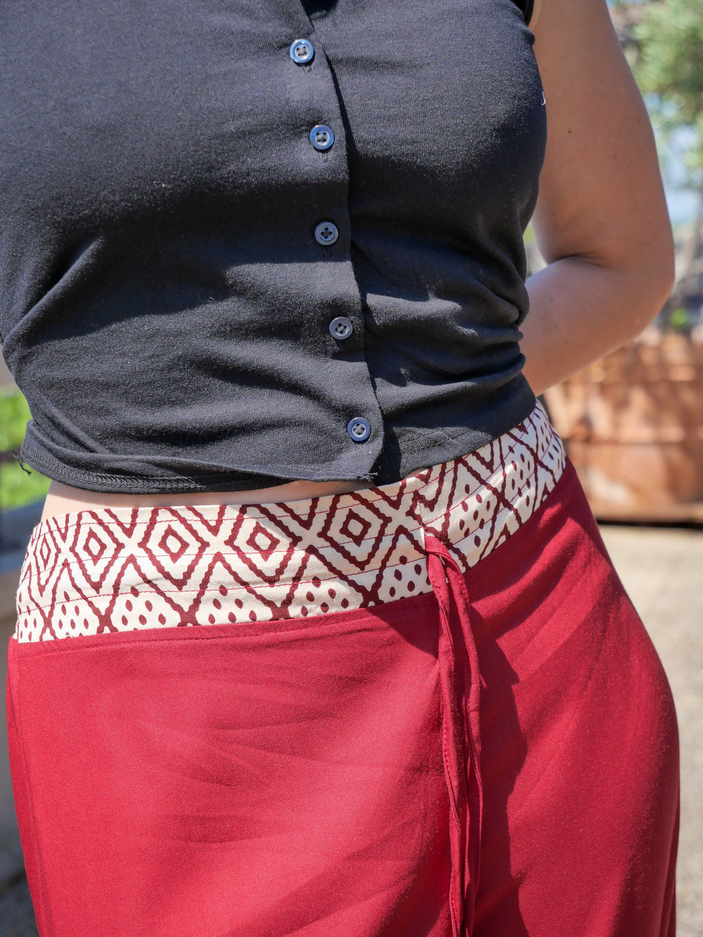 Le Pantalon BLOCK - Rouge Carmin
