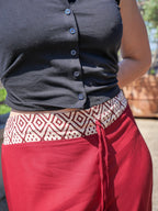 Le Pantalon BLOCK - Rouge Carmin