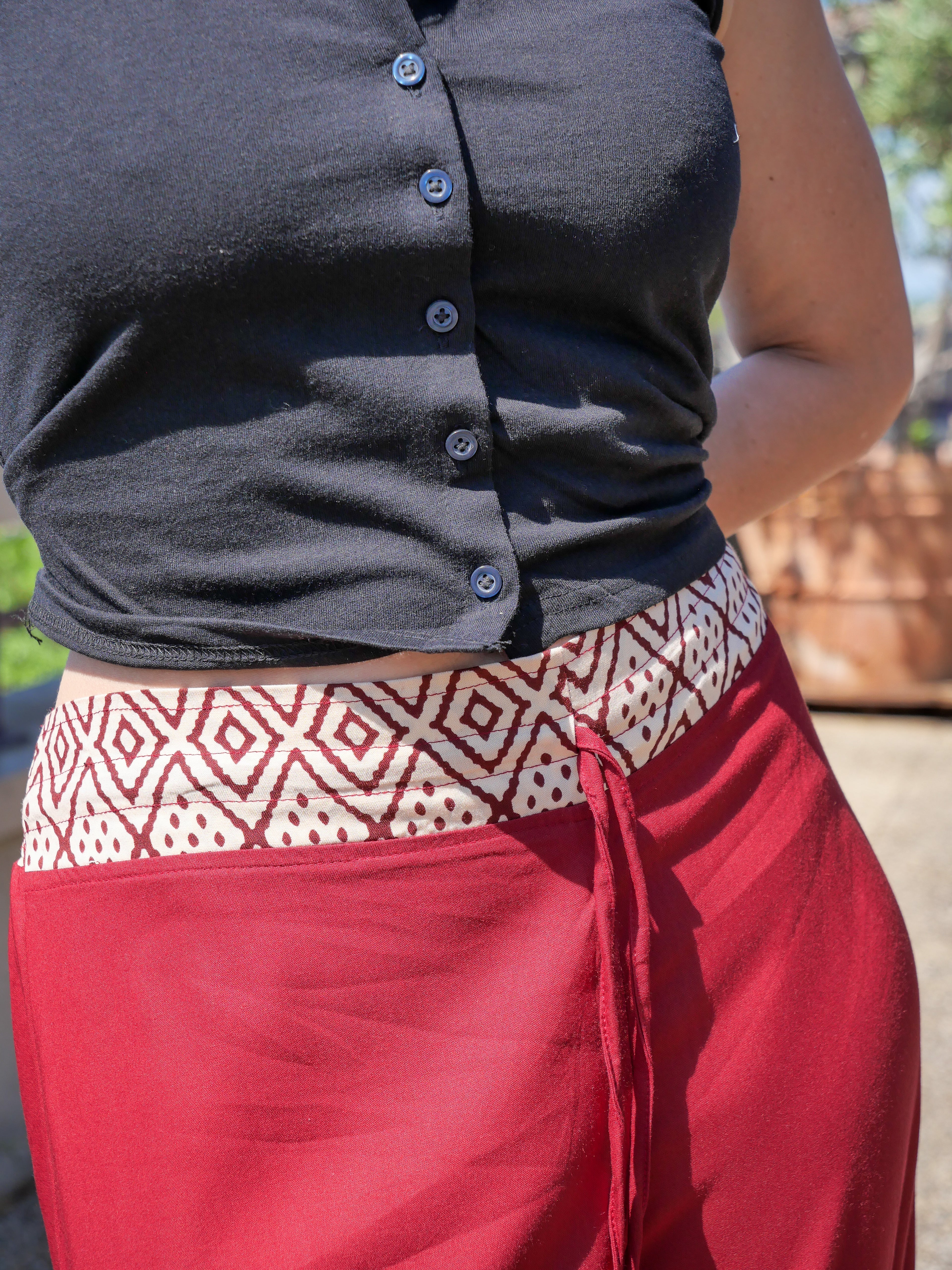 Le Pantalon BLOCK - Rouge Carmin