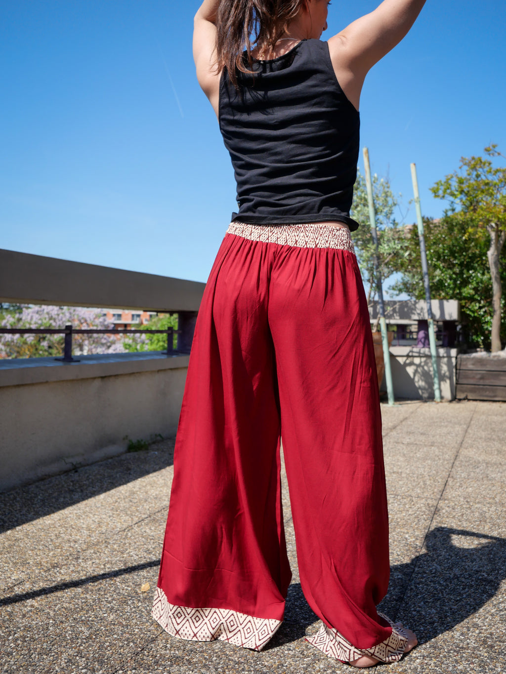 Le Pantalon BLOCK - Rouge Carmin