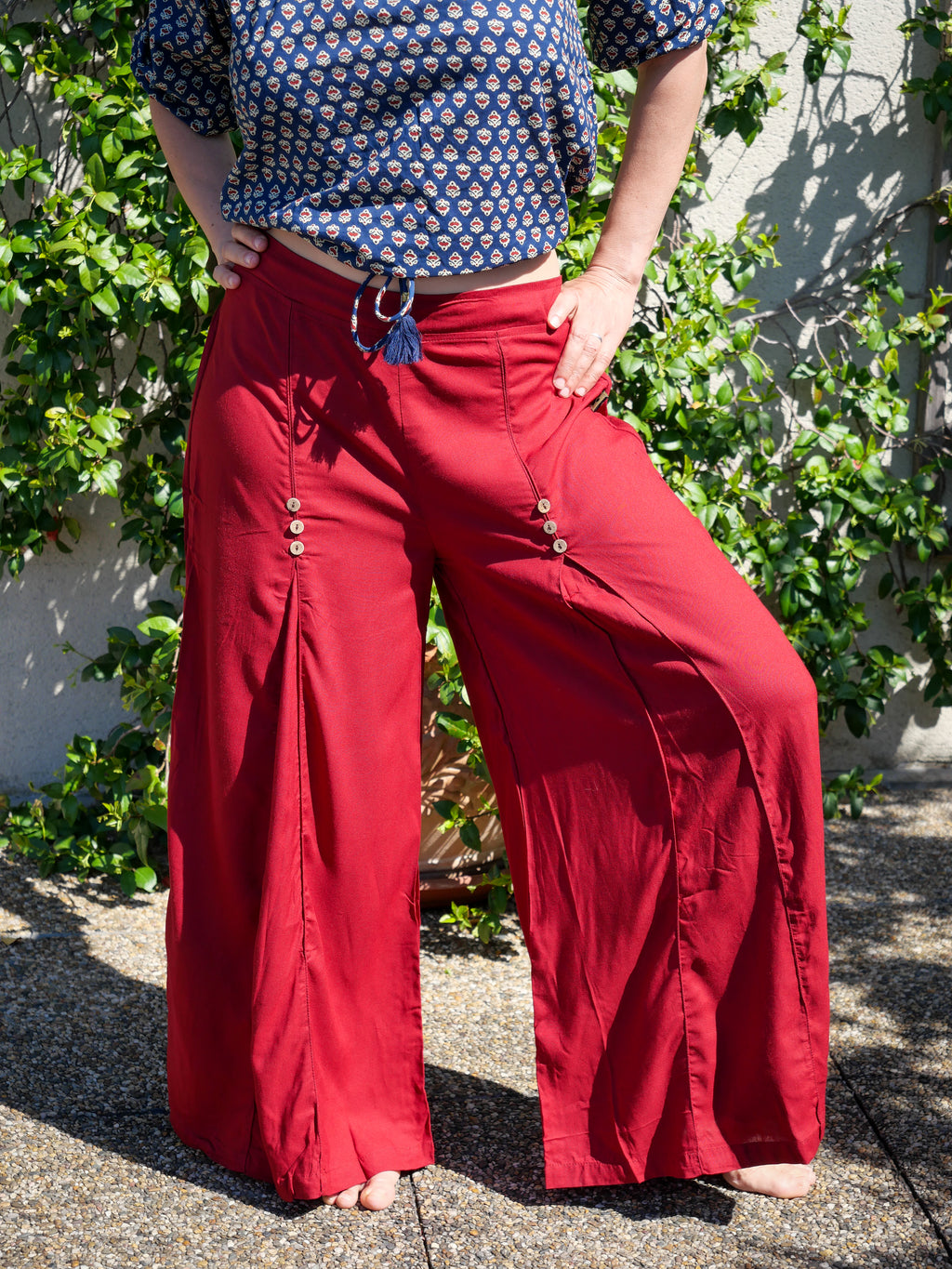 Le Pantalon ISYA - Rouge Carmin
