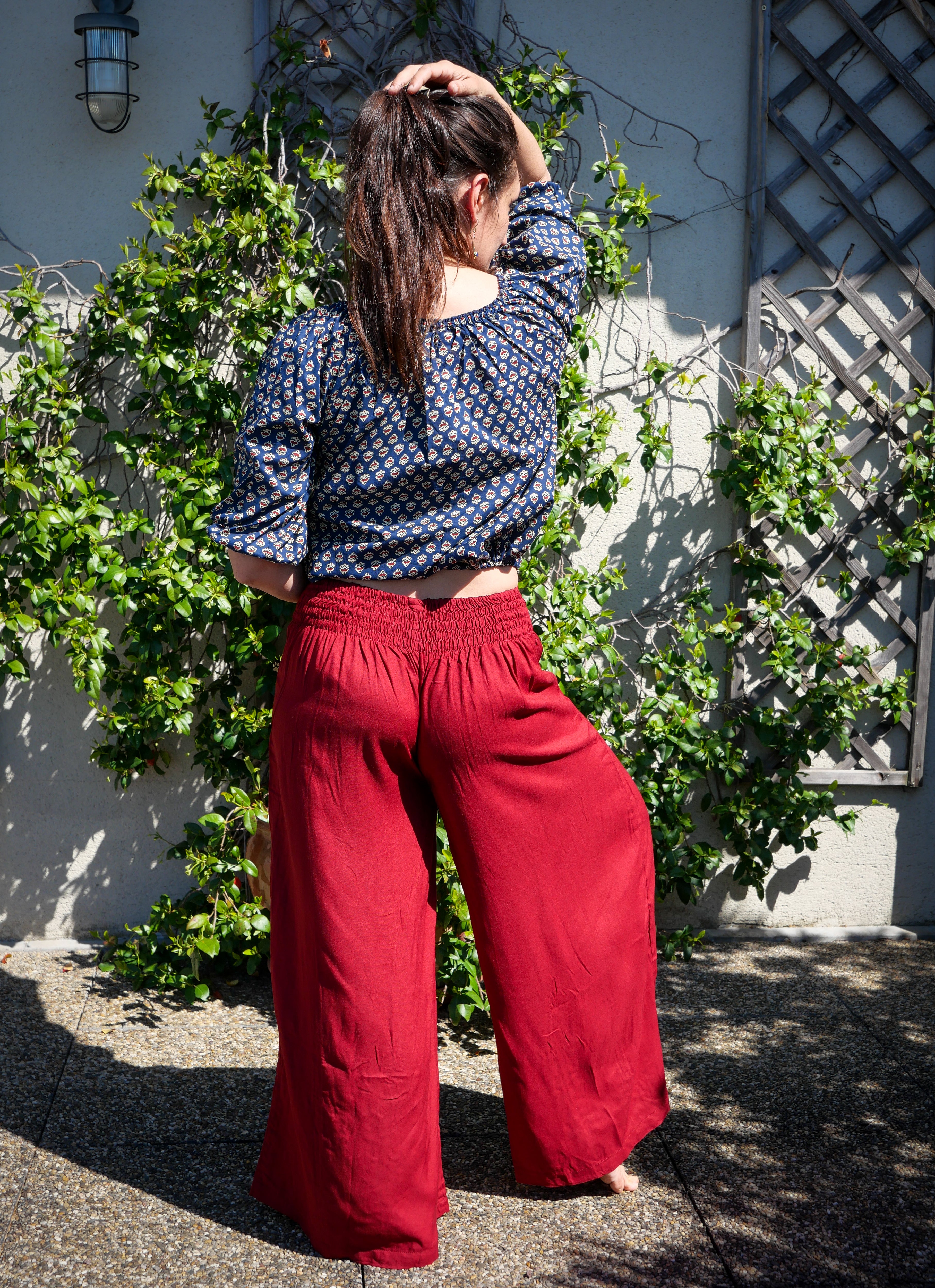Le Pantalon ISYA - Rouge Carmin