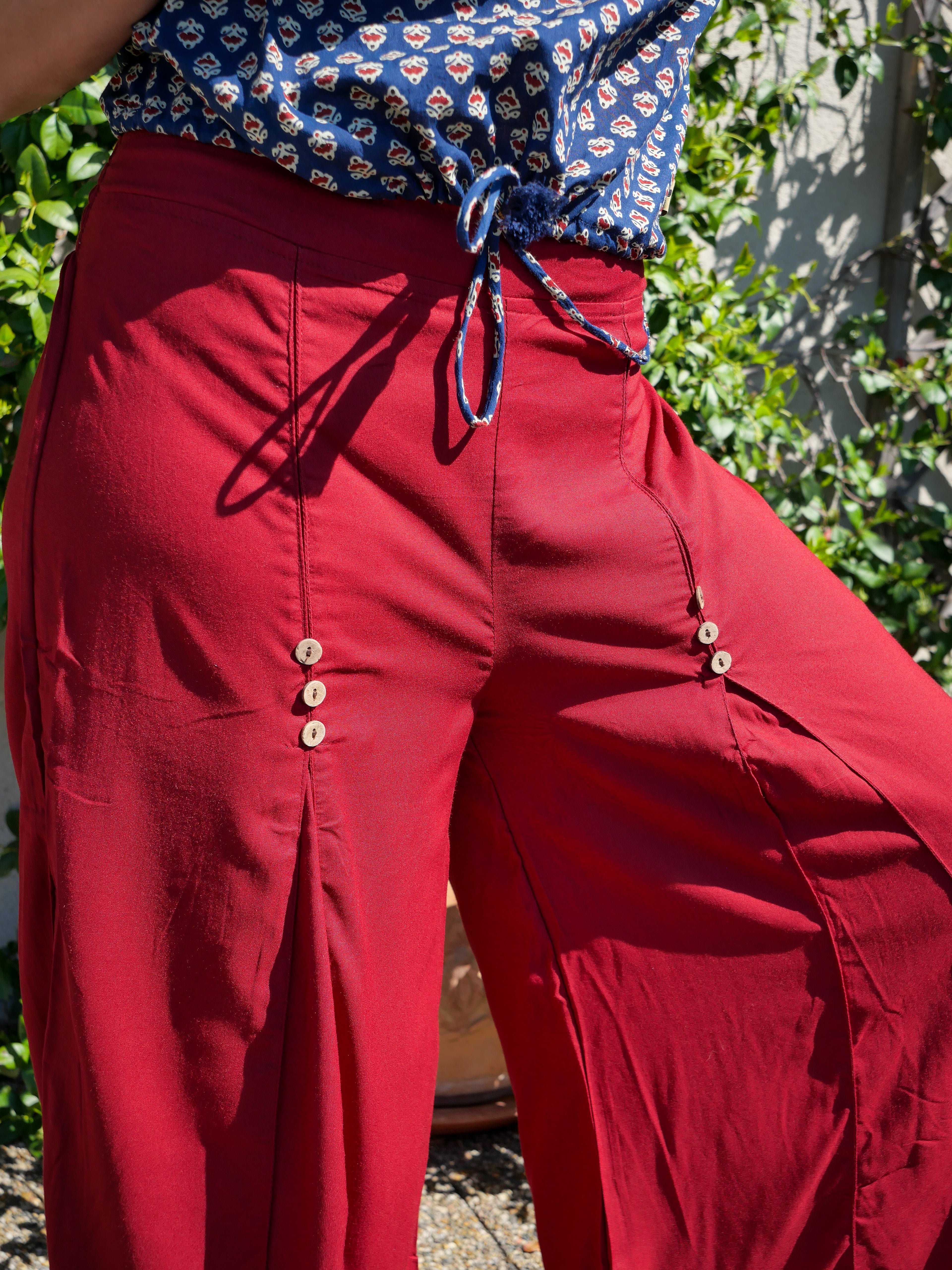 Le Pantalon ISYA - Rouge Carmin