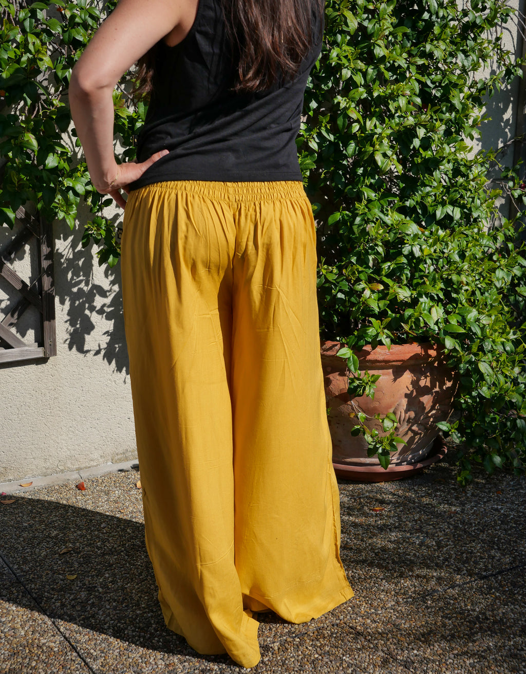 Le Pantalon ISYA - Jaune Safran