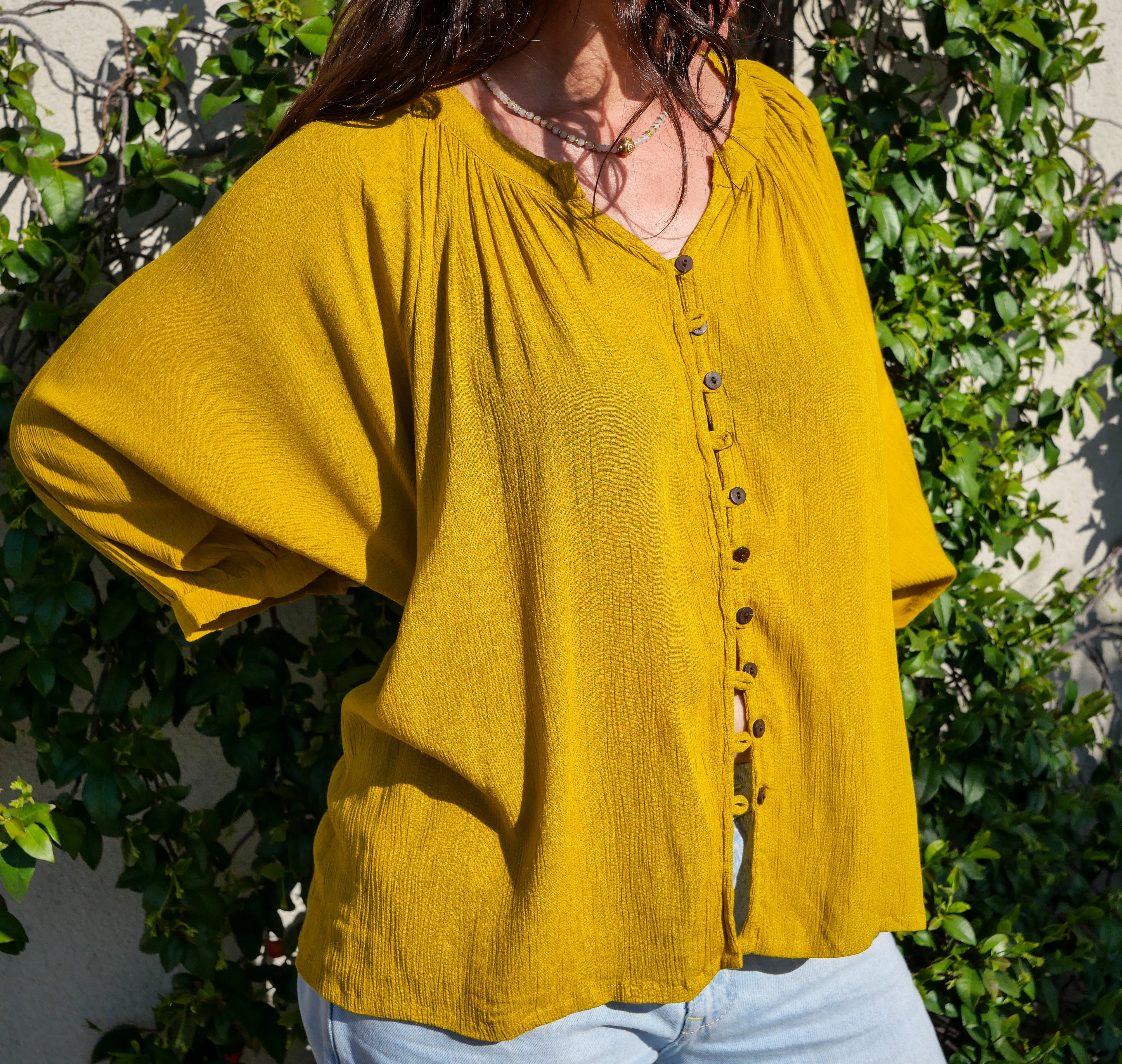 Le Top EMILY - Jaune Moutarde