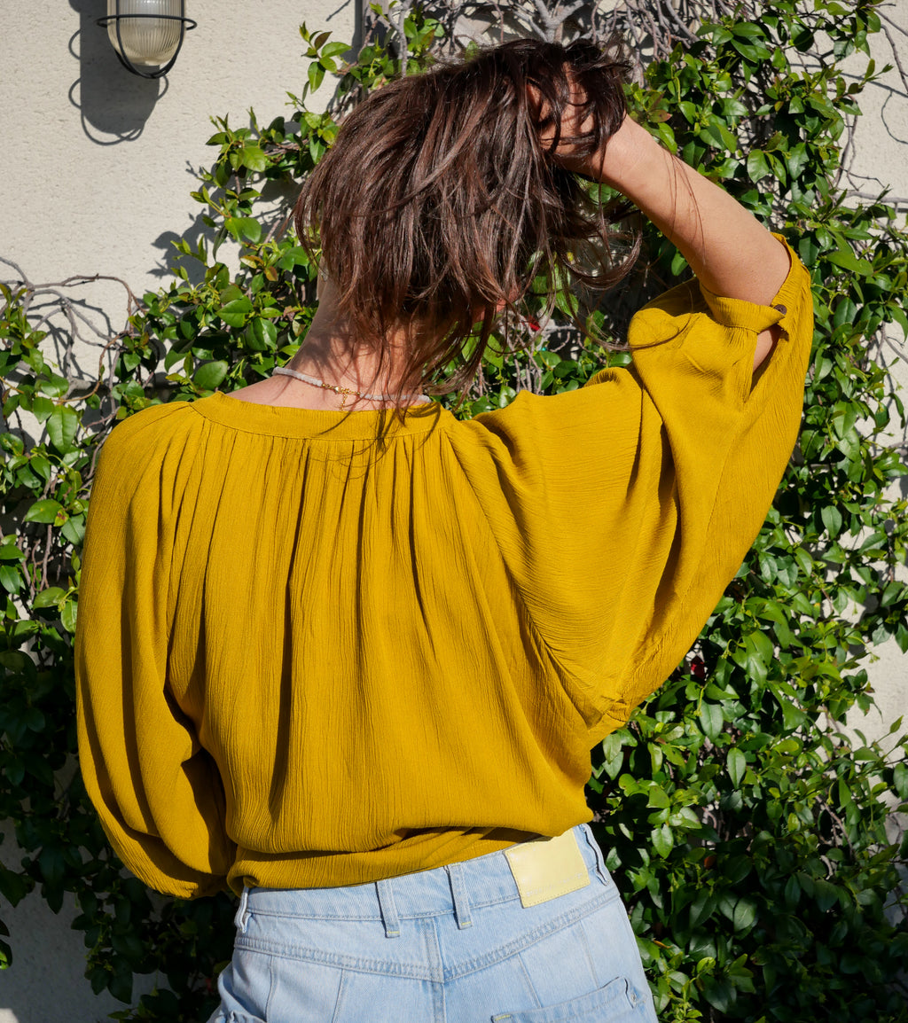 Le Top EMILY - Jaune Moutarde