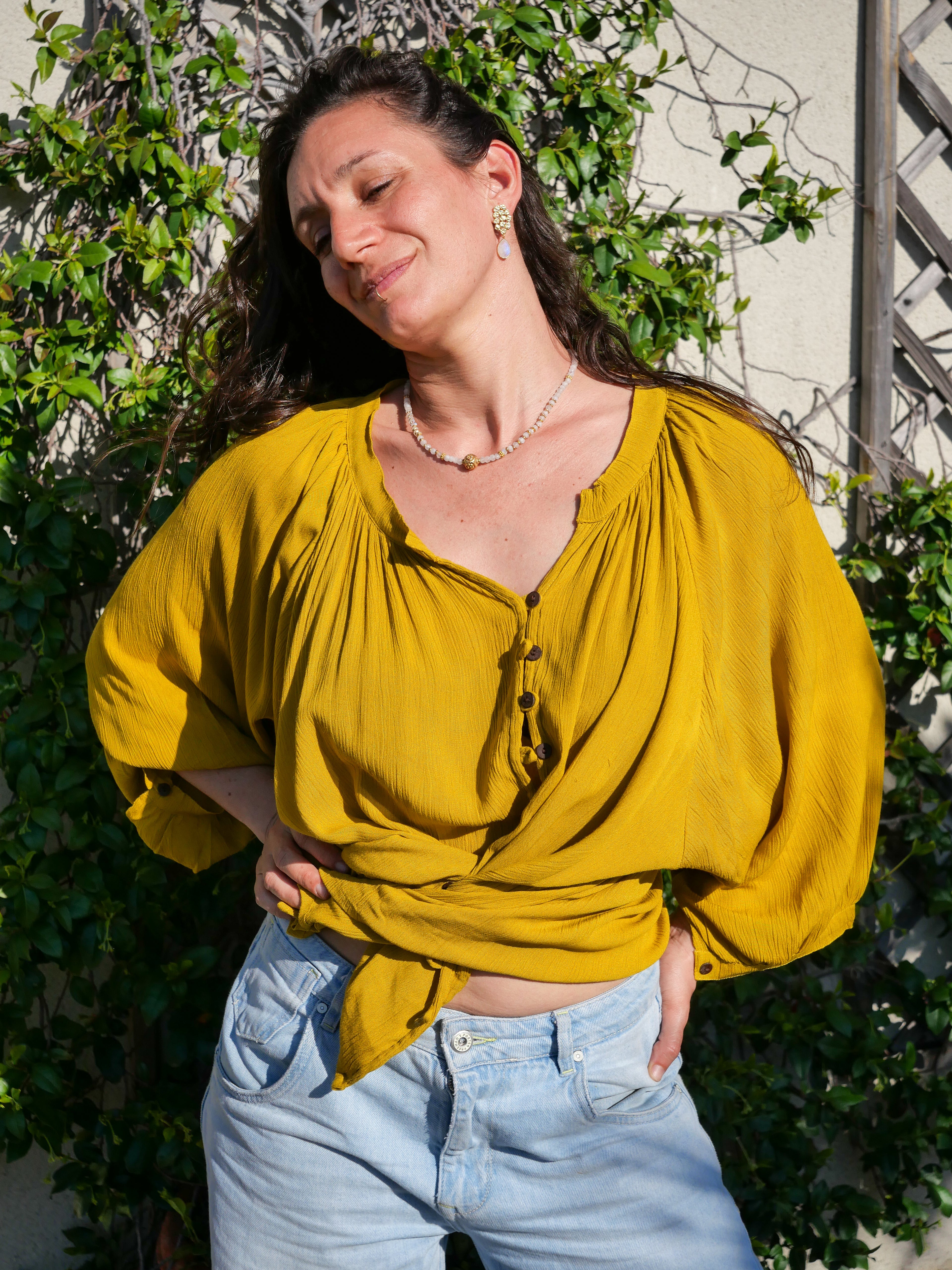 Le Top EMILY - Jaune Moutarde