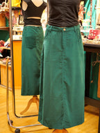Le Jupe longue ELLA - Vert Pin
