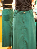 Le Jupe longue ELLA - Vert Pin