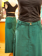 Le Jupe longue ELLA - Vert Pin