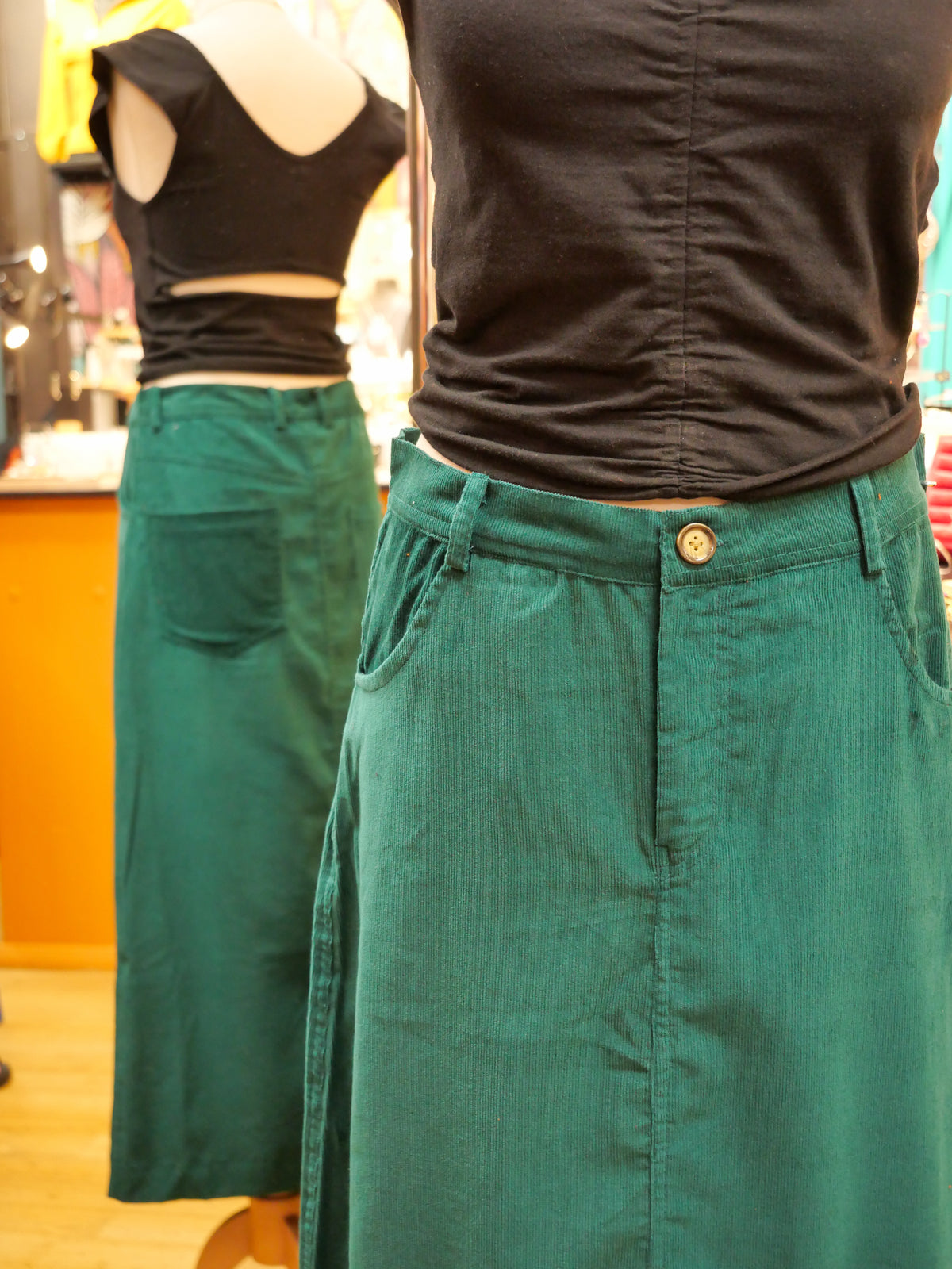 Le Jupe longue ELLA - Vert Pin