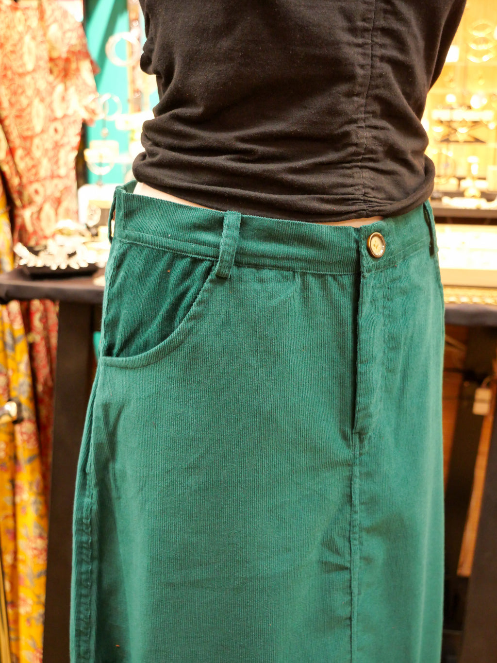 Le Jupe longue ELLA - Vert Pin