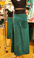 Le Jupe longue ELLA - Vert Pin