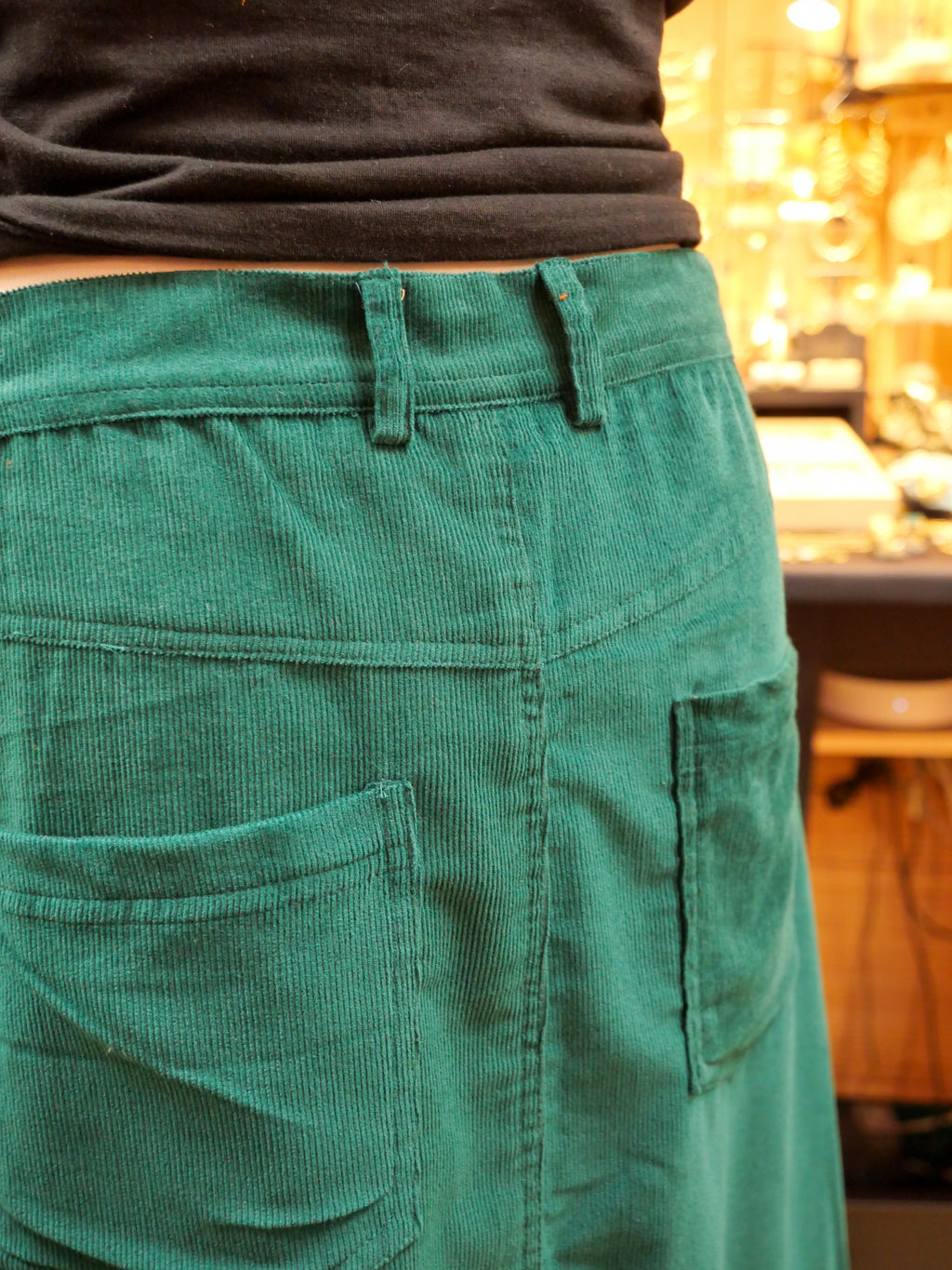 Le Jupe longue ELLA - Vert Pin